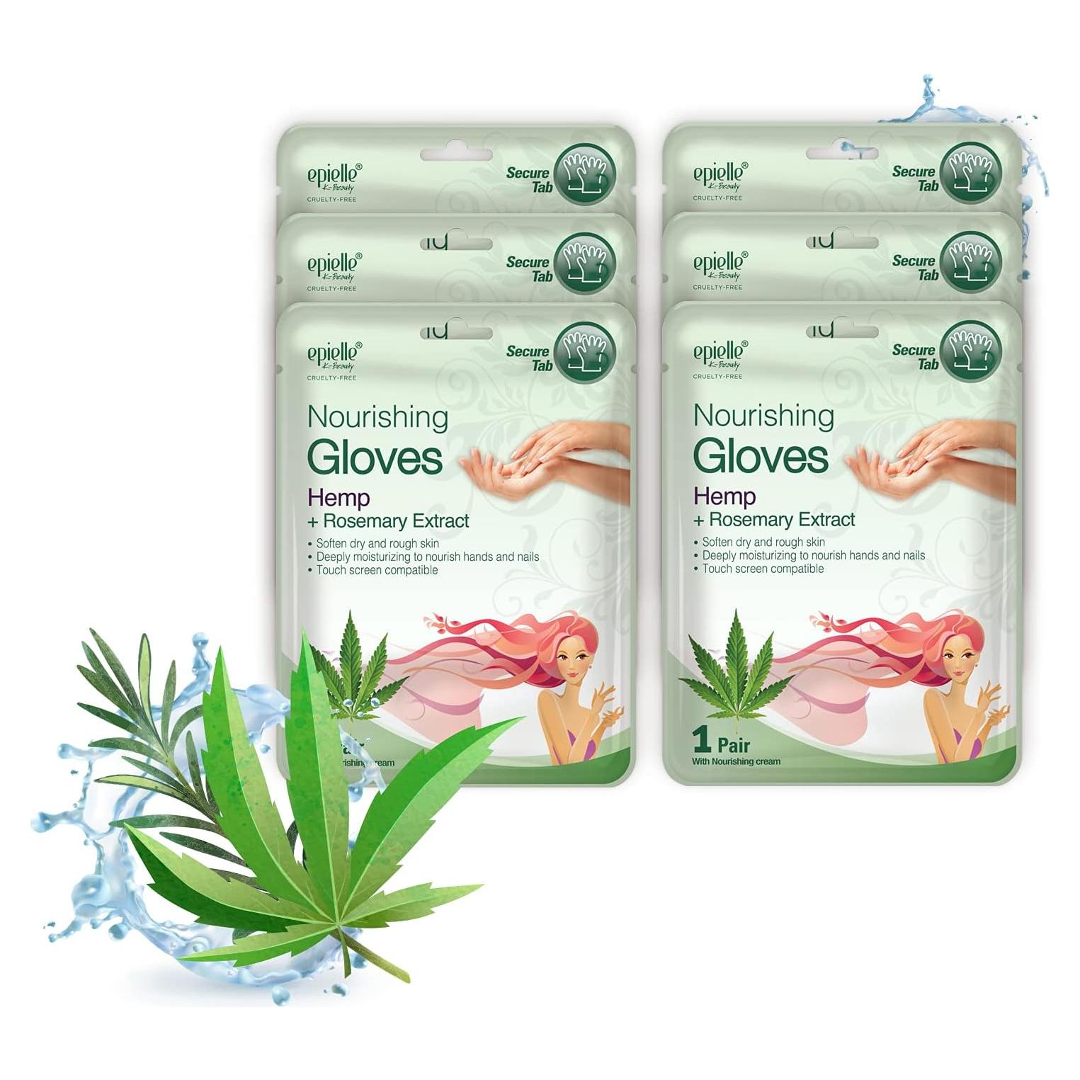 Mascarillas Hidratantes para Manos Epielle 6 Pares con Romero