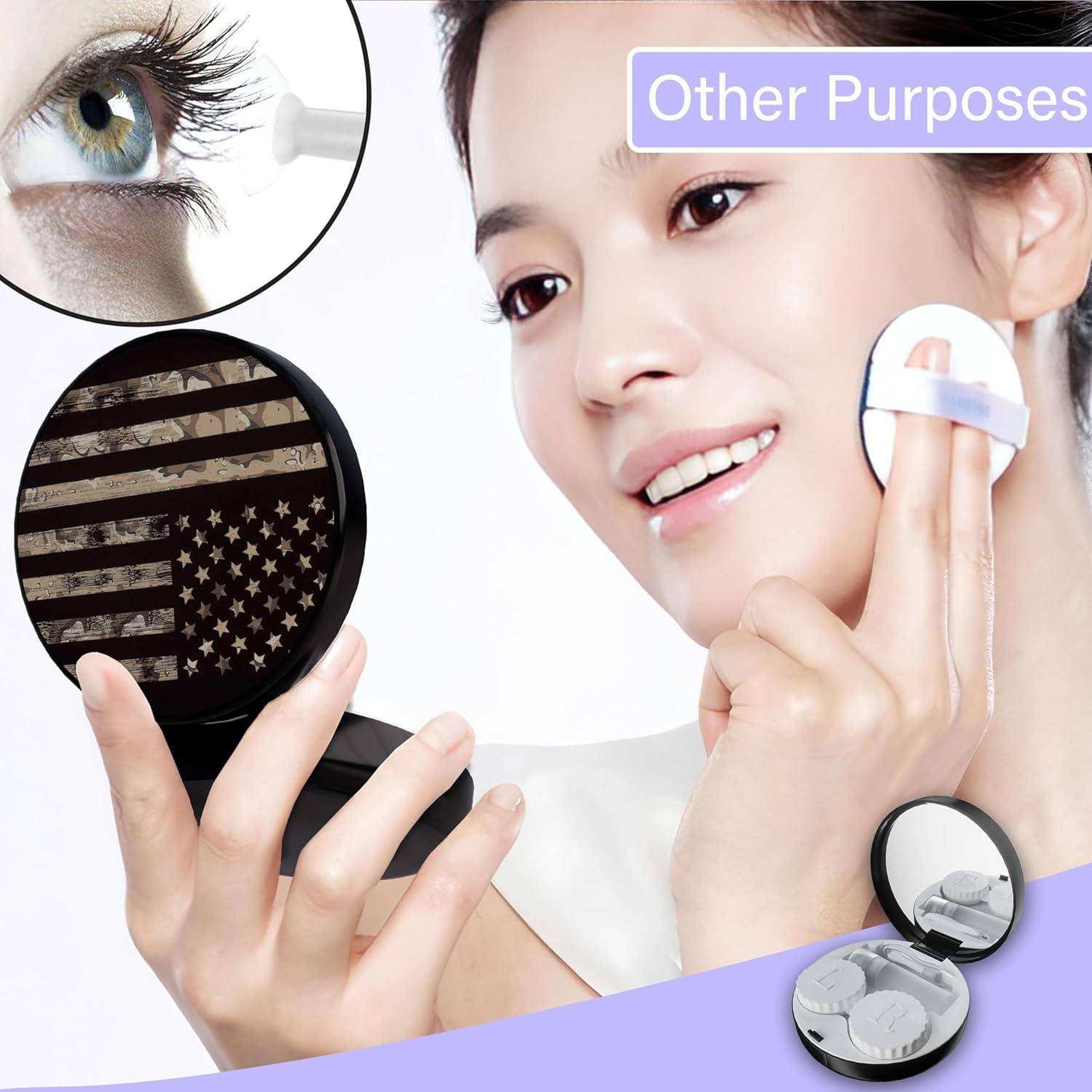 Estuche para Lentes de Contacto LRITER Bandera Americana Portátil