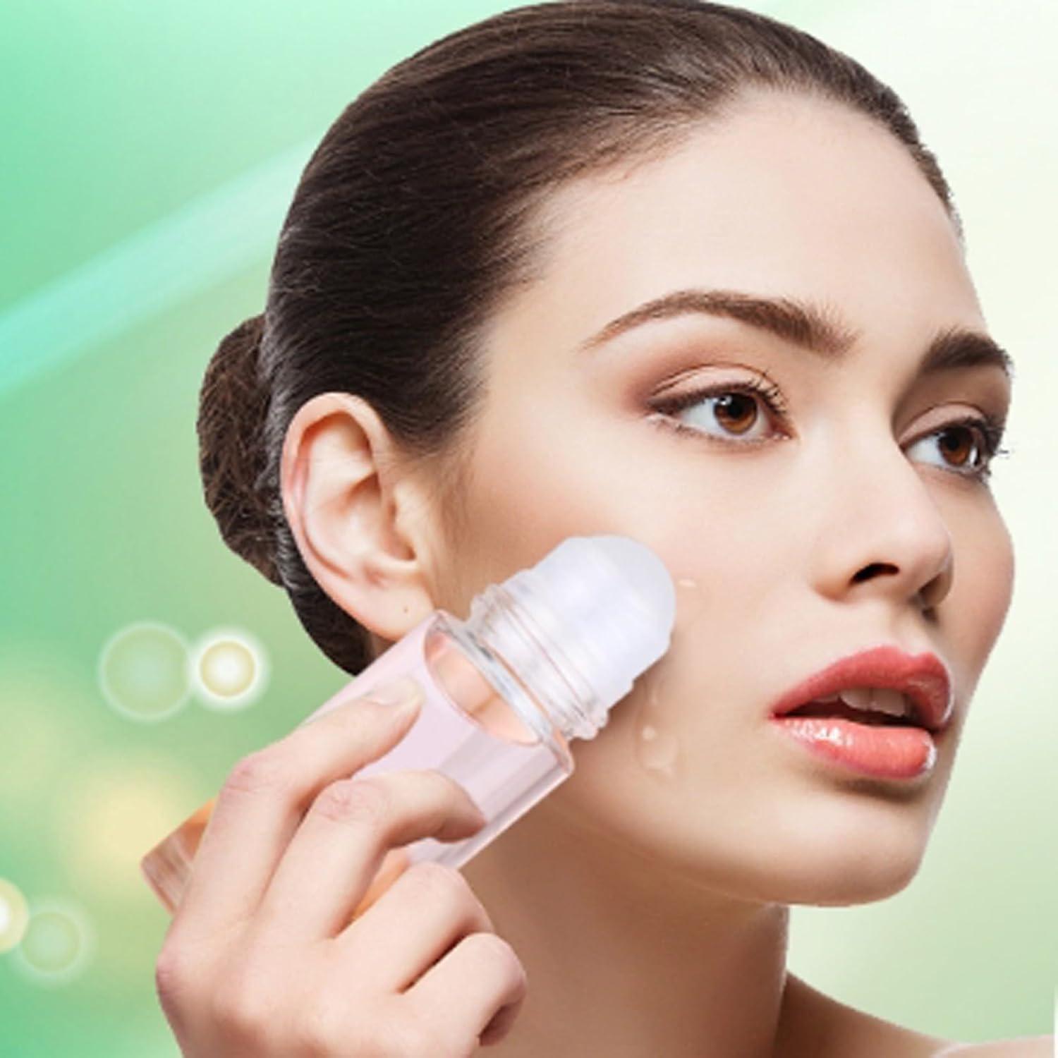 Botella Rodante de Vidrio 50ml PurYupearl Dorada a Prueba de Fugas