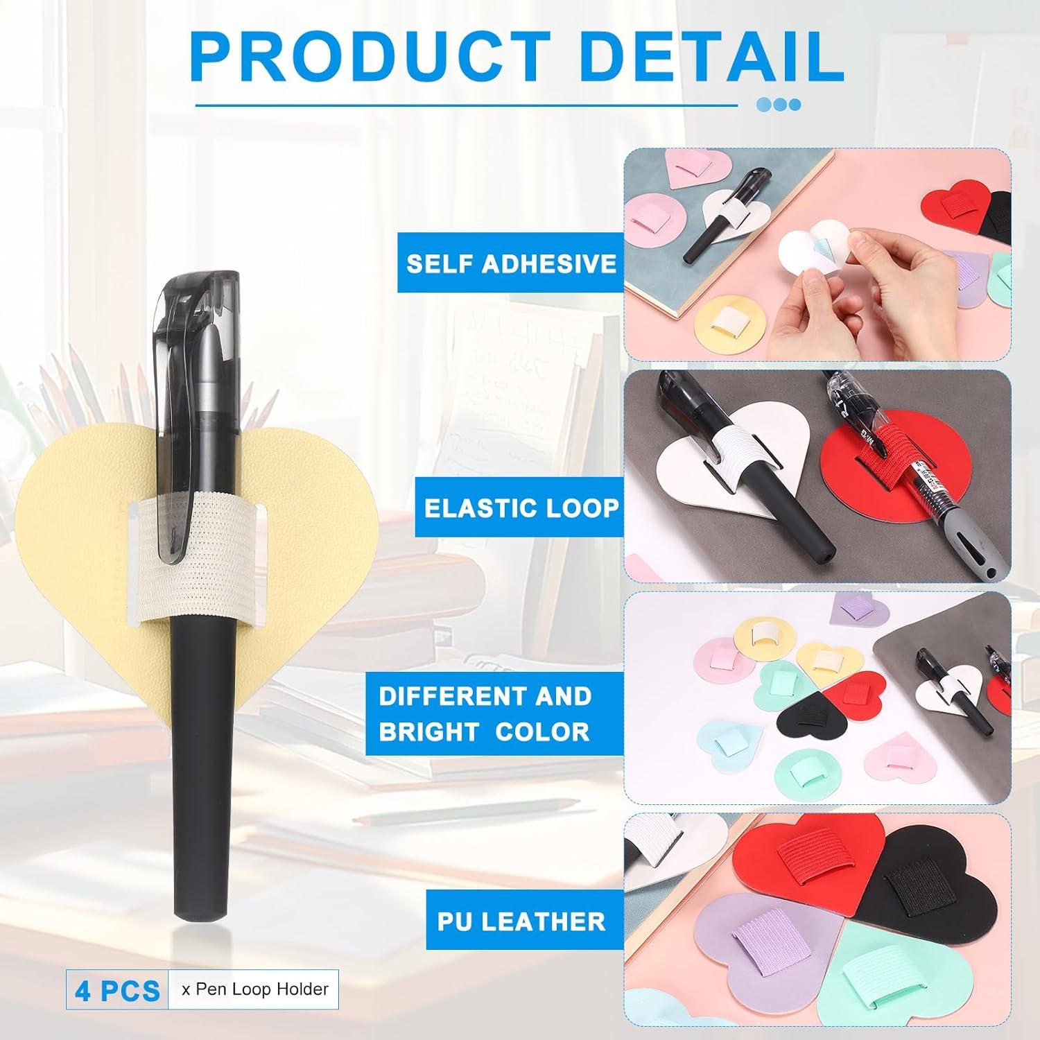 Soporte de Lazo para Bolígrafo uxcell - 4 Piezas Beige