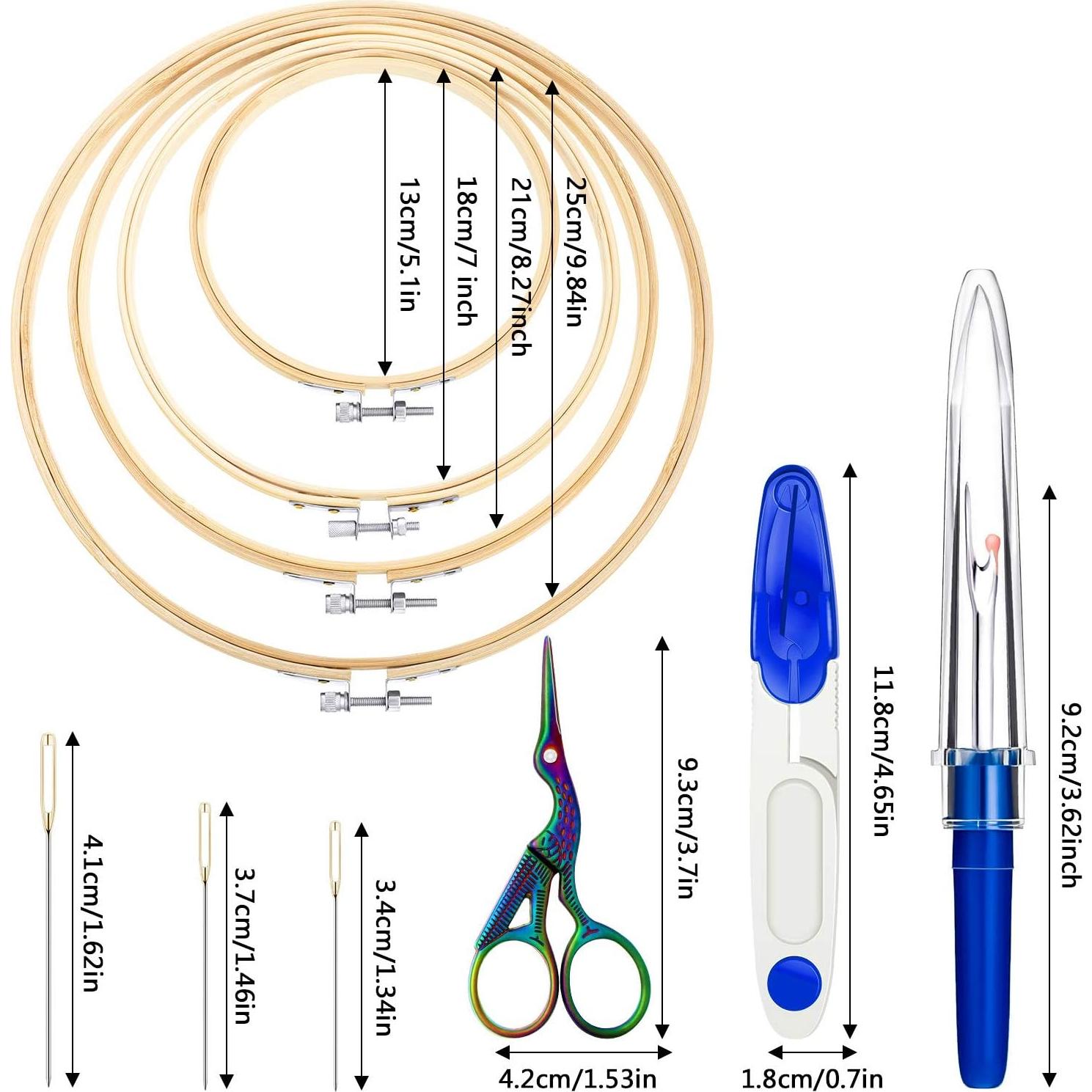 Kit de Bordado Mudder 53 Piezas con Aros y Herramientas