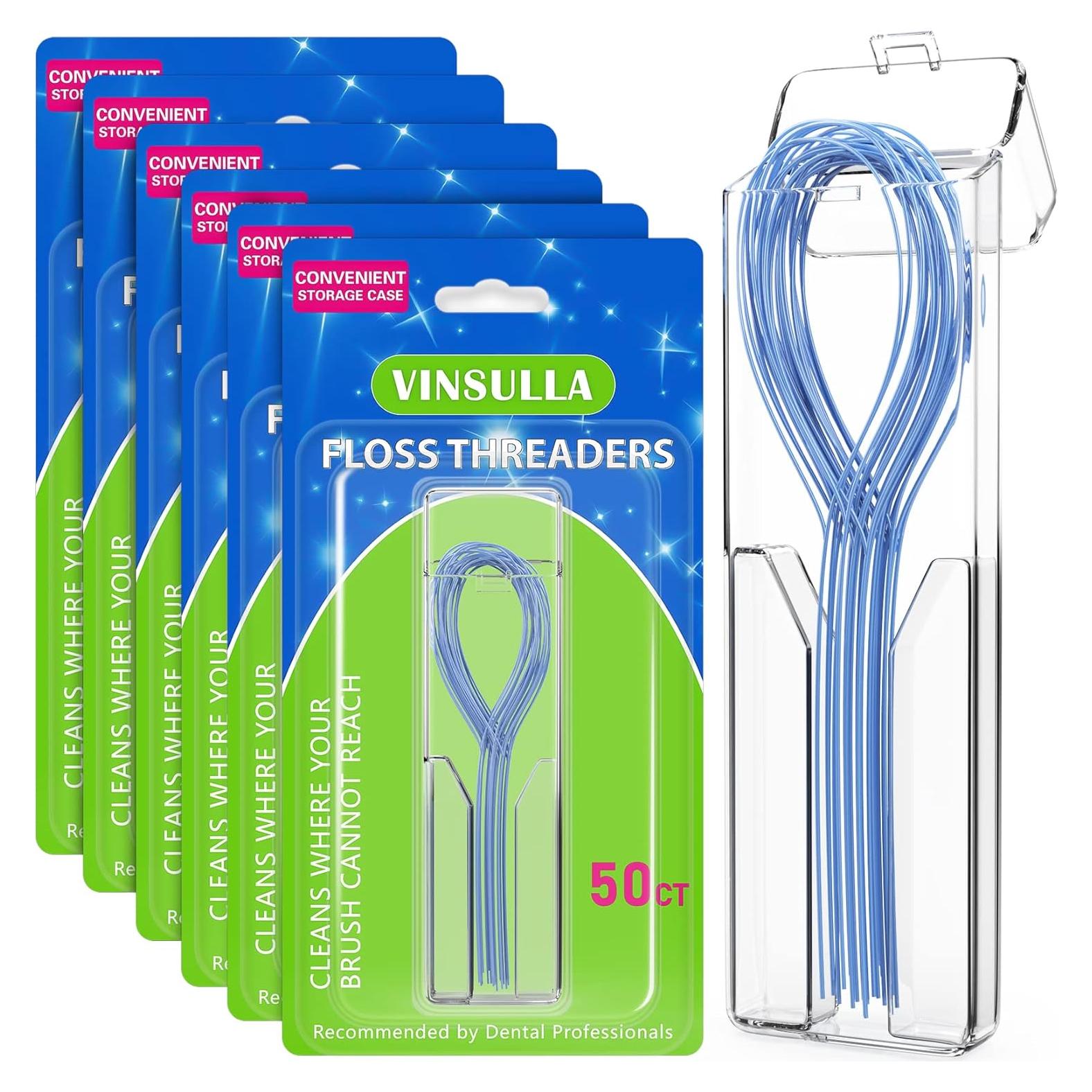 Hilos de Seda Dental VINSULLA para Brackets y Puentes - 300 Unidades