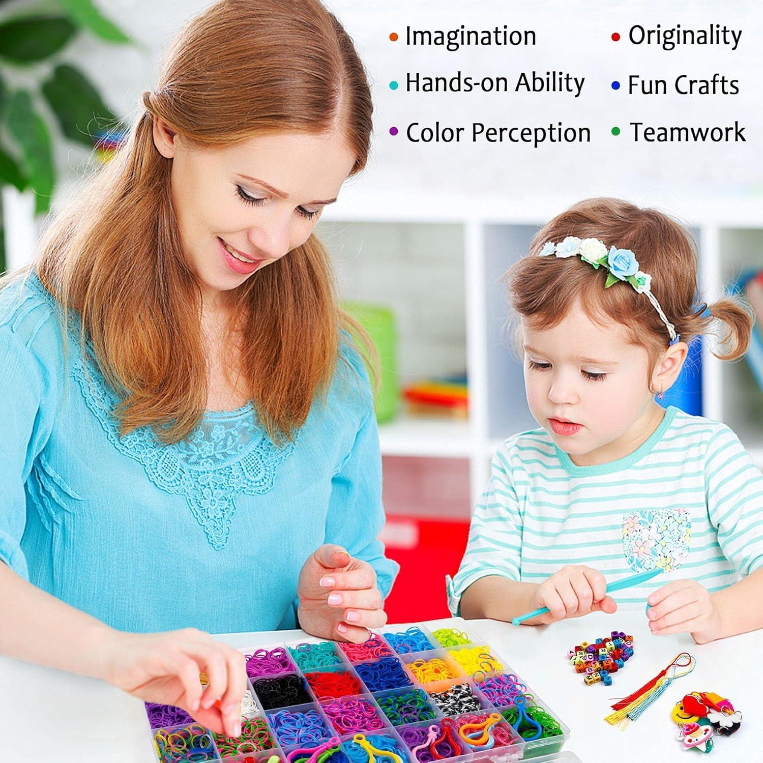 Kit de Recarga de Bandas de Goma Inscraft 11000 Piezas 28 Colores