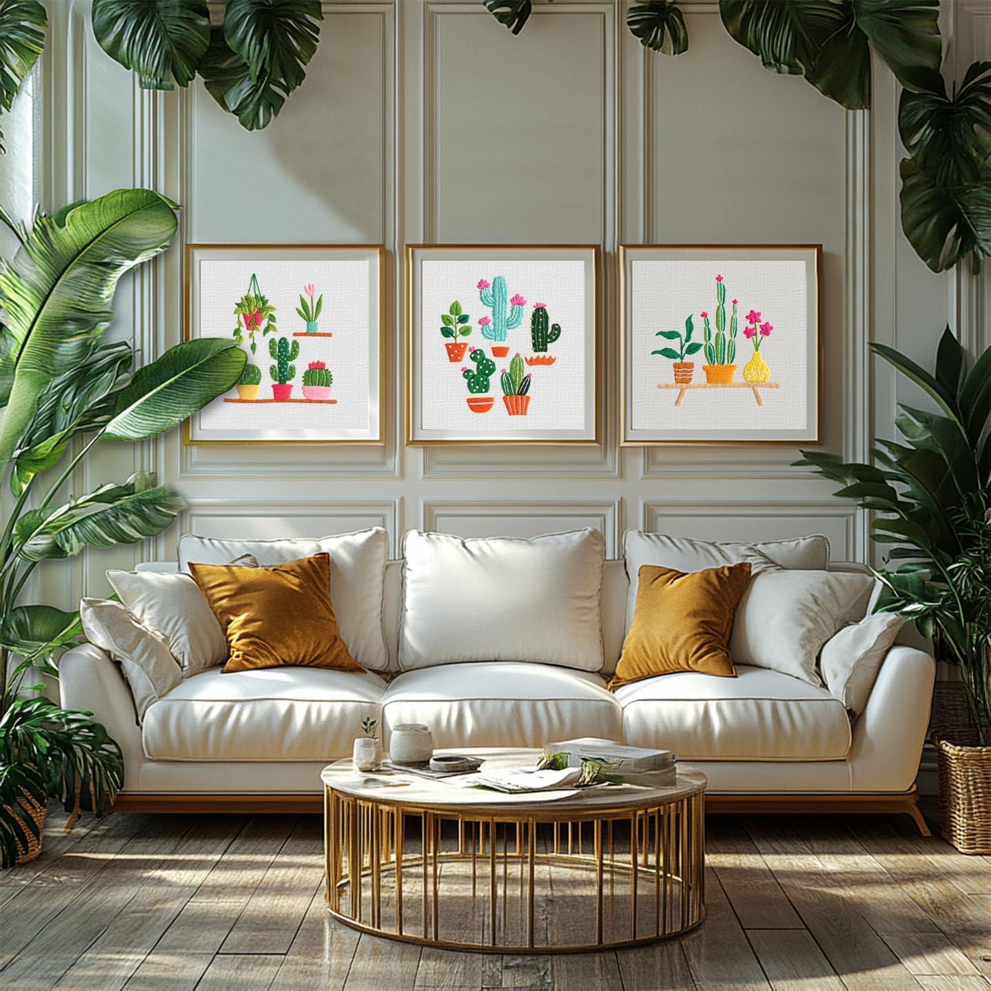 Kit de Bordado de Cactus Louise Maelys para Principiantes - 3 Piezas