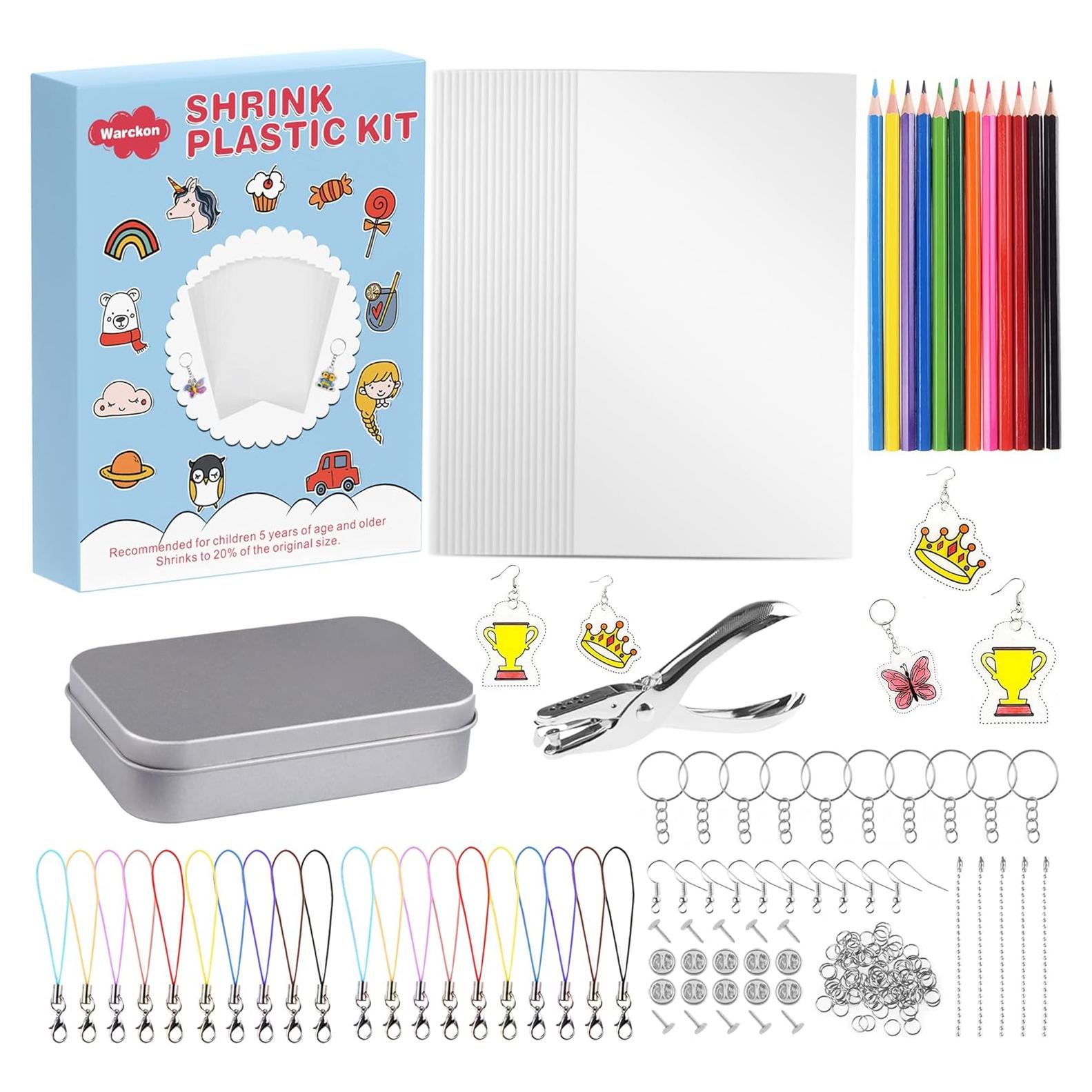 Kit de Plástico Retráctil Warckon 200 Piezas para Manualidades