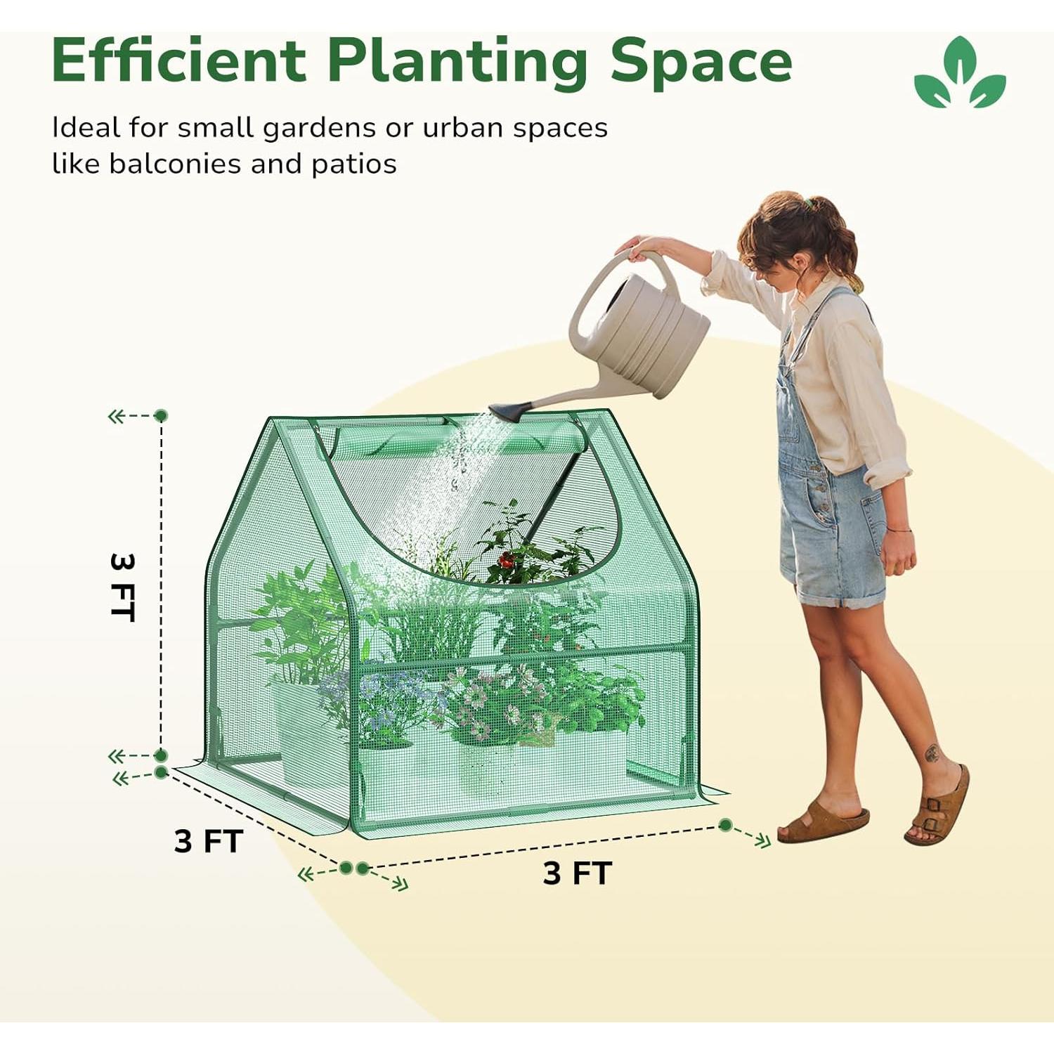 Invernadero Mini Portátil Greatbuddy 0.91m PE Resistente UV