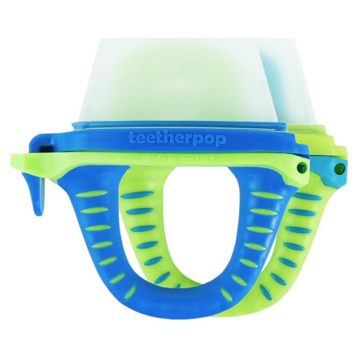 Mordedor Rellenable Teetherpop Azul - Silicona para Bebés 2 Pcs