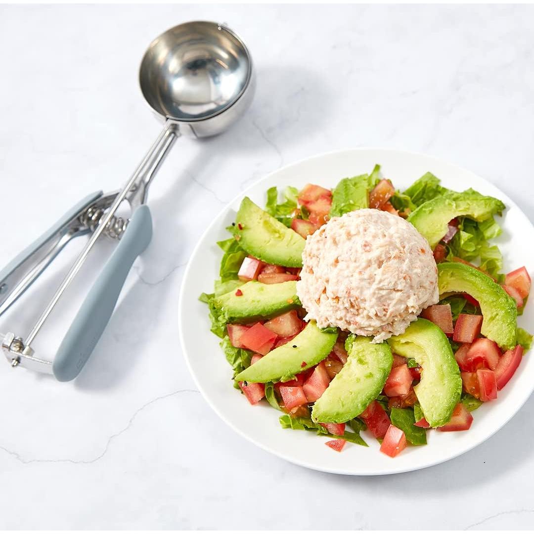 Cucharón de Helado Restaurantware 4 Onzas Acero Inoxidable Gris