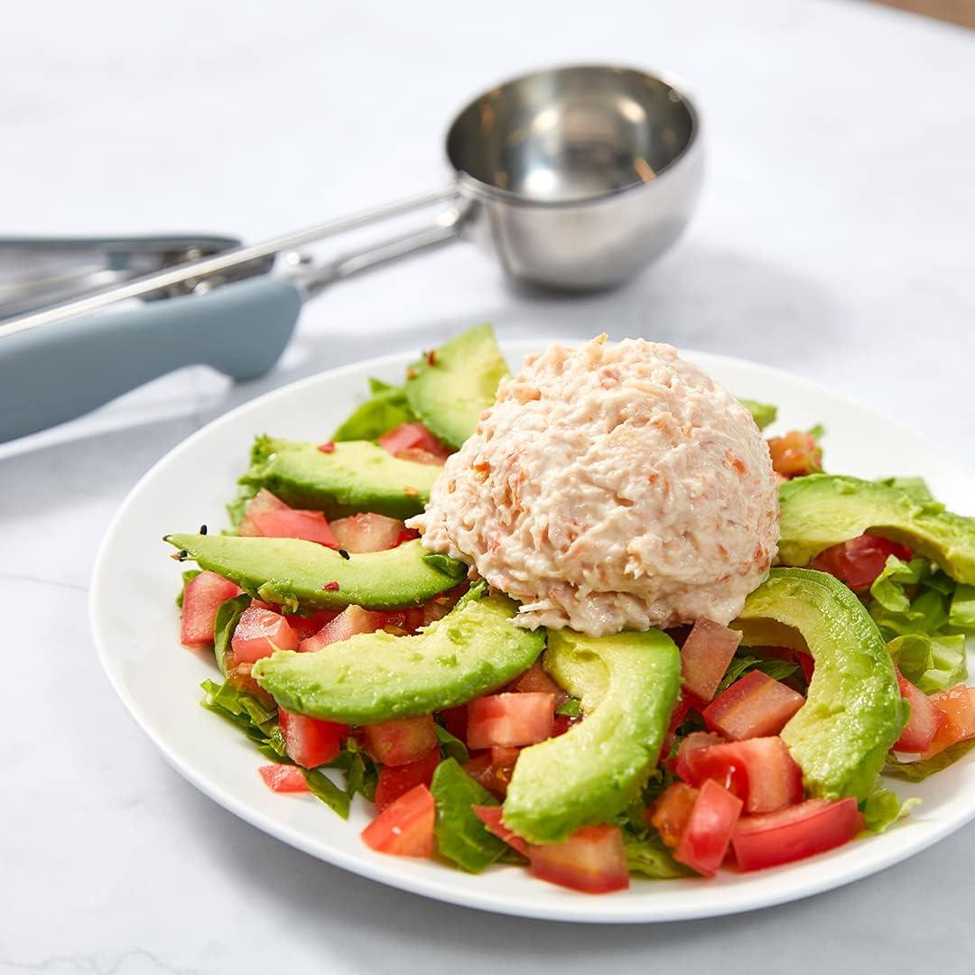 Cucharón de Helado Restaurantware 4 Onzas Acero Inoxidable Gris