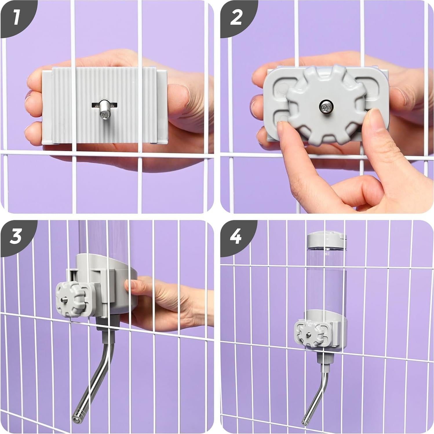 Dispensador de Agua para Mascotas VANNON 680ml Gris BPA Free