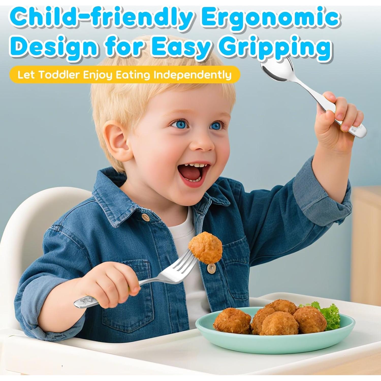 Set de Utensilios para Niños Lehoo Castle Acero Inoxidable 6 Piezas