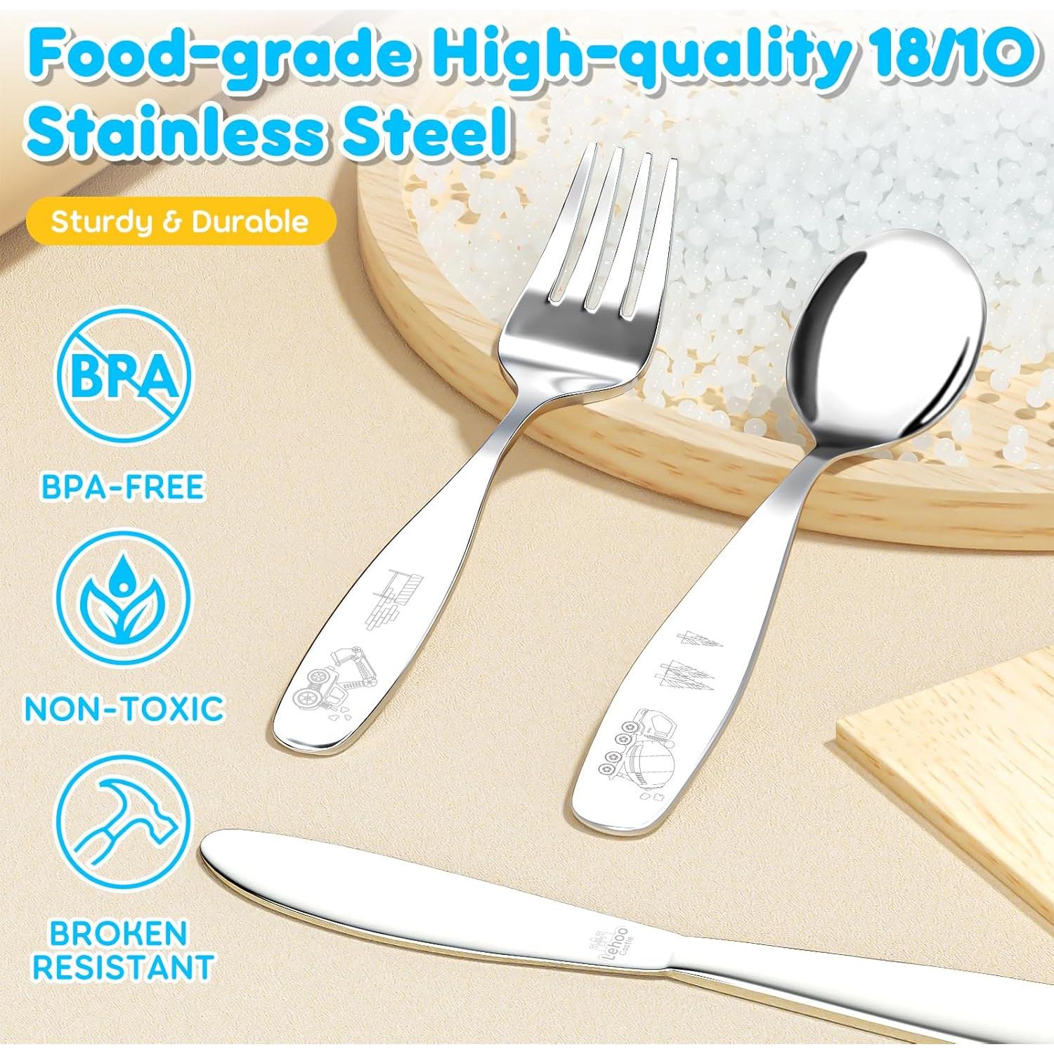 Set de Utensilios para Niños Lehoo Castle Acero Inoxidable 6 Piezas