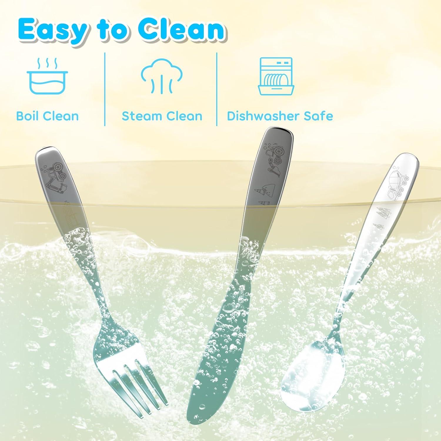 Set de Utensilios para Niños Lehoo Castle Acero Inoxidable 6 Piezas