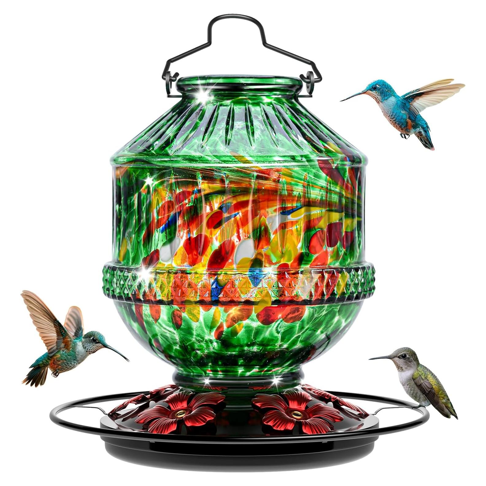 Alimentador de Colibríes de Vidrio Grete Gotye 709 ml Colgante