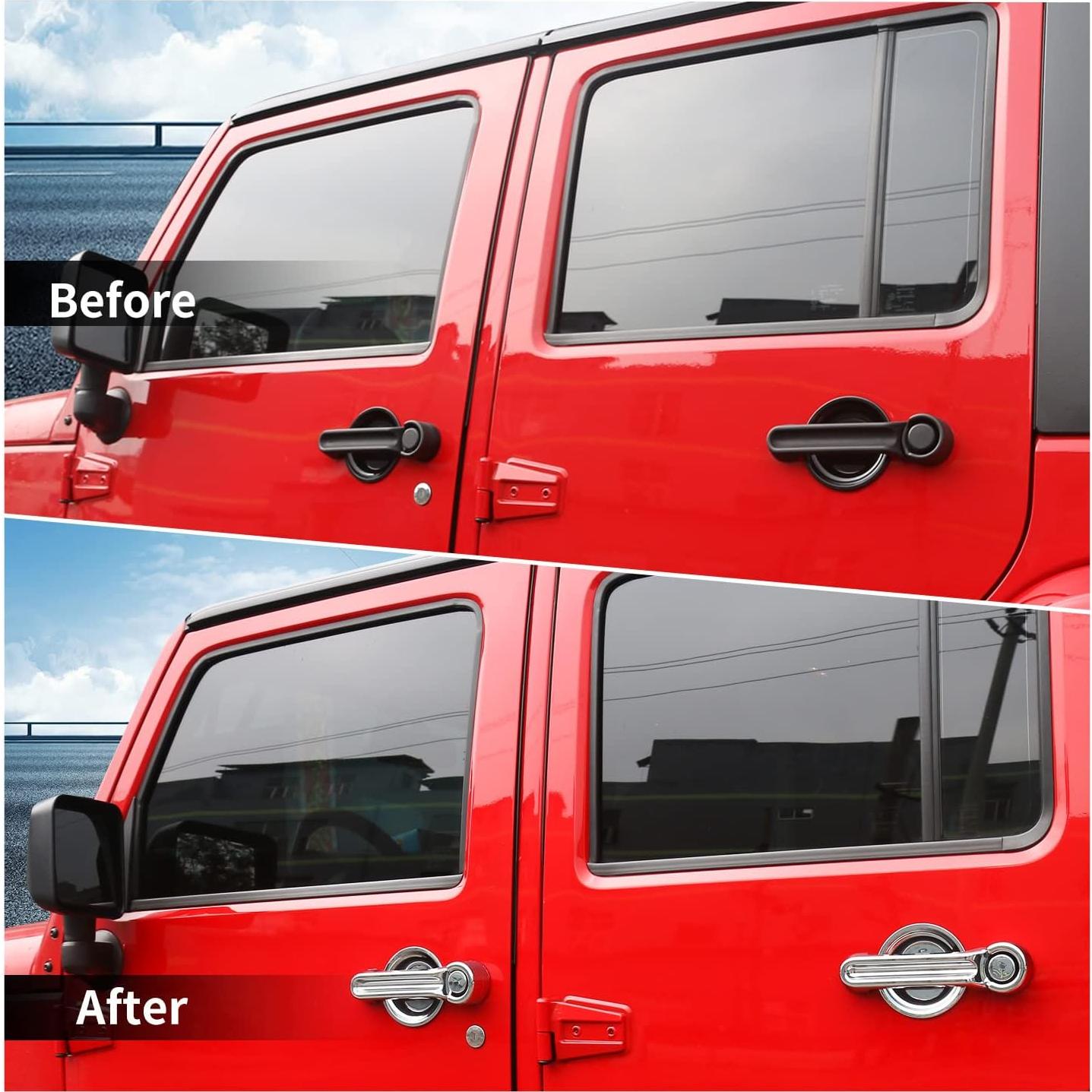 Cubiertas de Manija de Puerta y Maletero SQQP para Jeep 5 Piezas