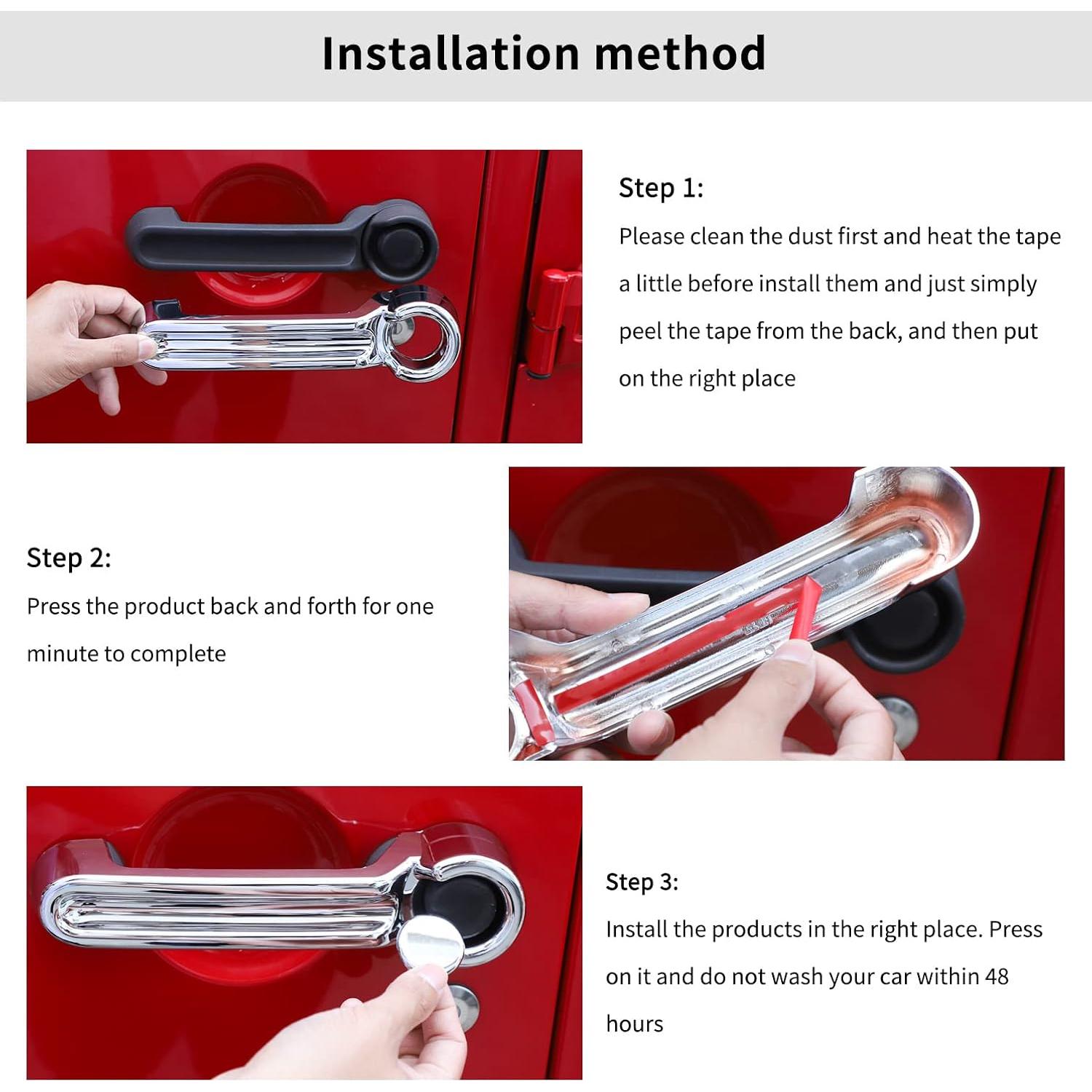 Cubiertas de Manija de Puerta y Maletero SQQP para Jeep 5 Piezas