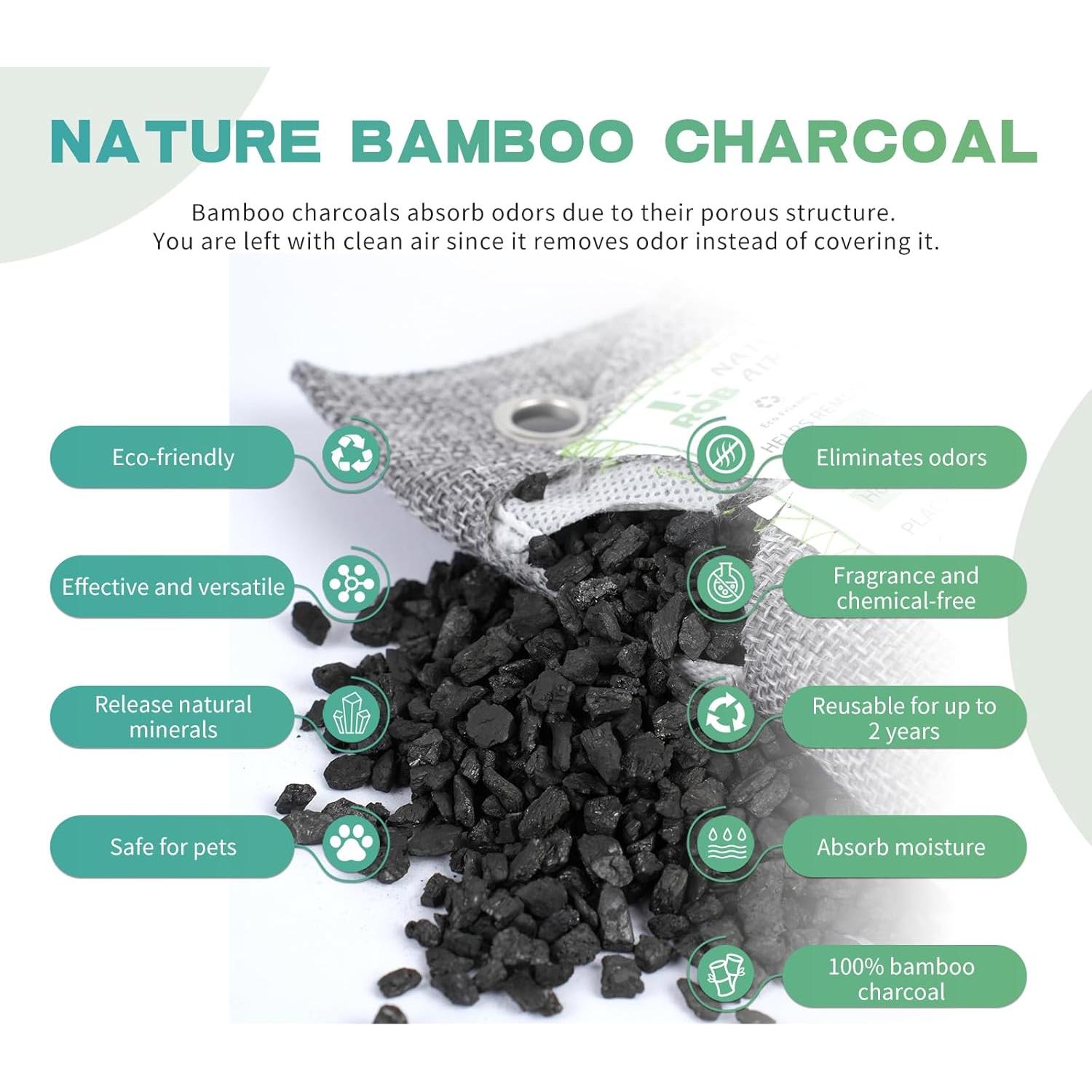 Paquete de 4 Bolsas de Carbón Activado Nature Fresh 200g