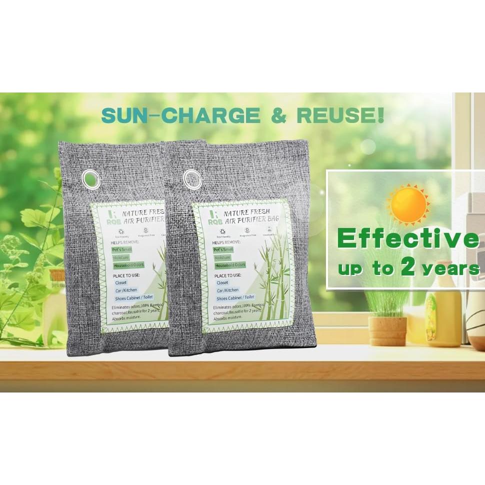 Paquete de 4 Bolsas de Carbón Activado Nature Fresh 200g