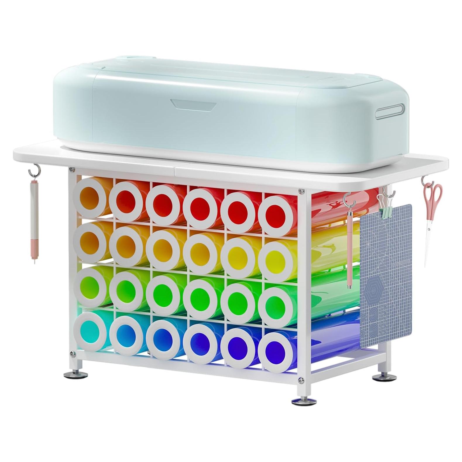 Carro Organizador de Artesanía ZHOOGE con 24 Soportes Vinilo