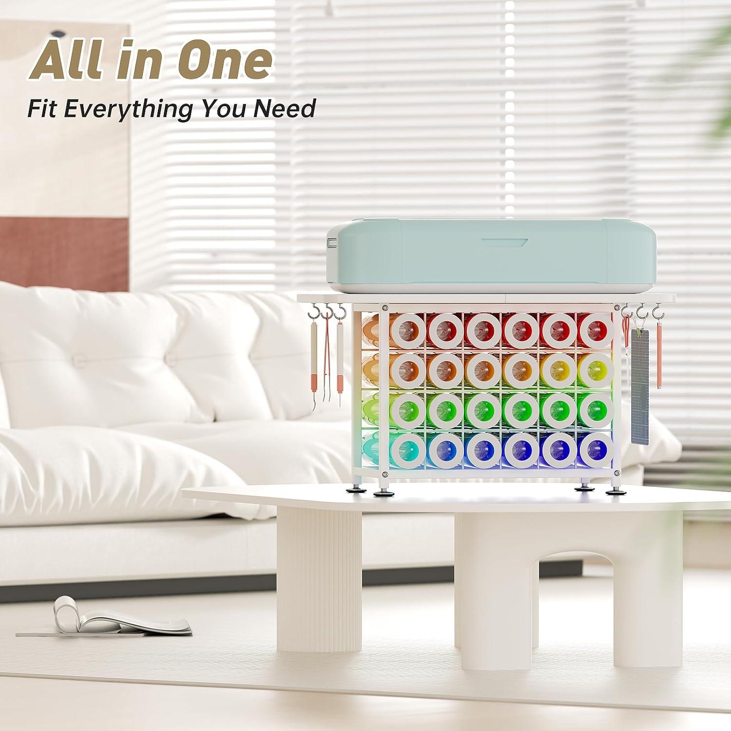 Carro Organizador de Artesanía ZHOOGE con 24 Soportes Vinilo