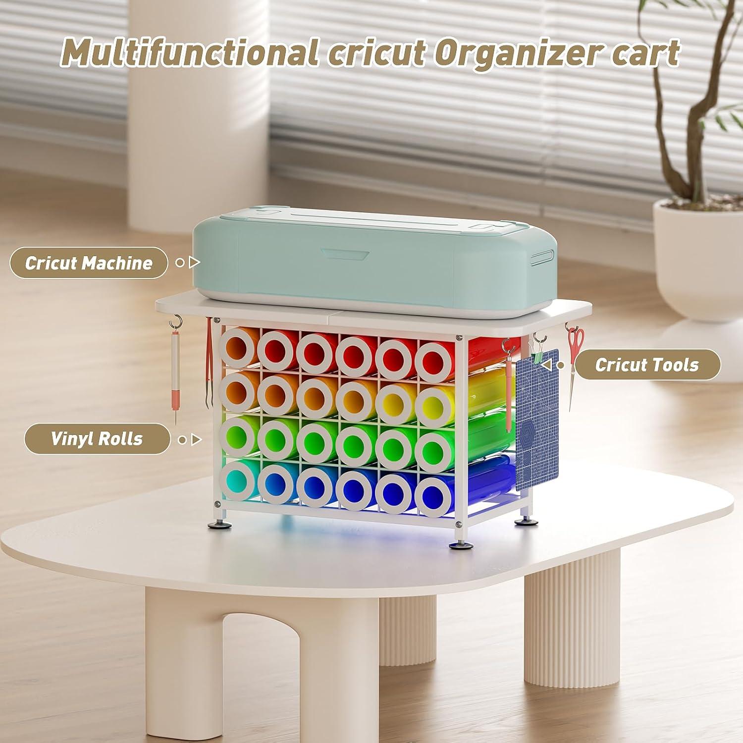 Carro Organizador de Artesanía ZHOOGE con 24 Soportes Vinilo