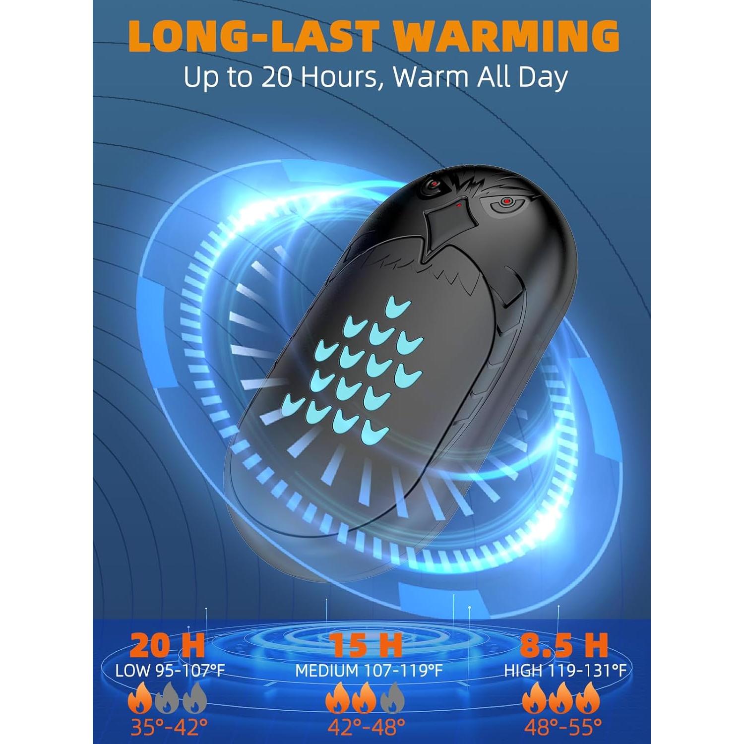 Calentadores de Manos Recargables ITSHINY 6000mAh 2-en-1