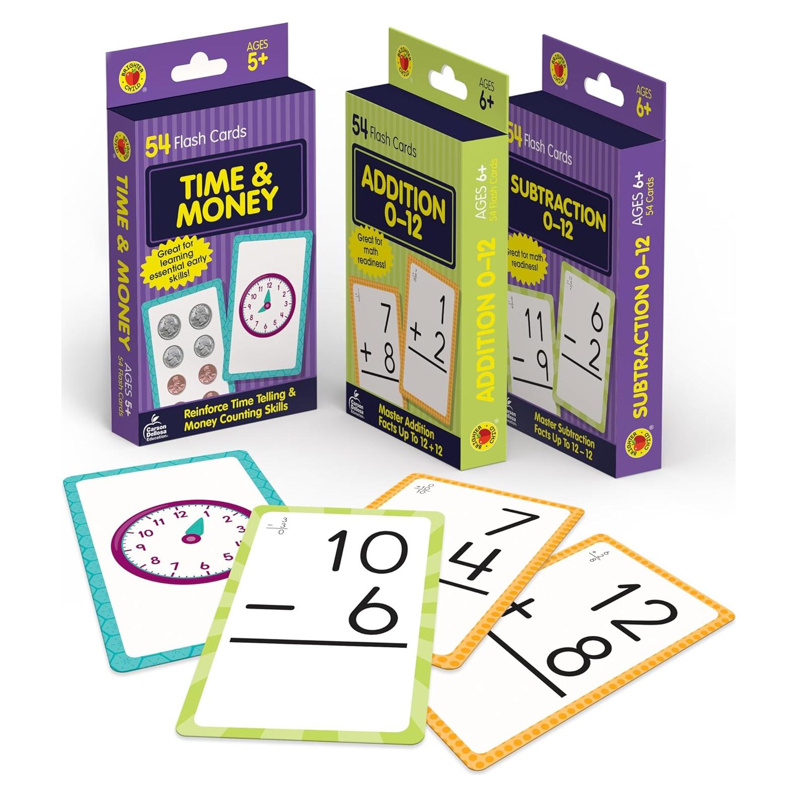 Tarjetas de Flash Matemáticas Carson Dellosa 158 Piezas 6+ Años