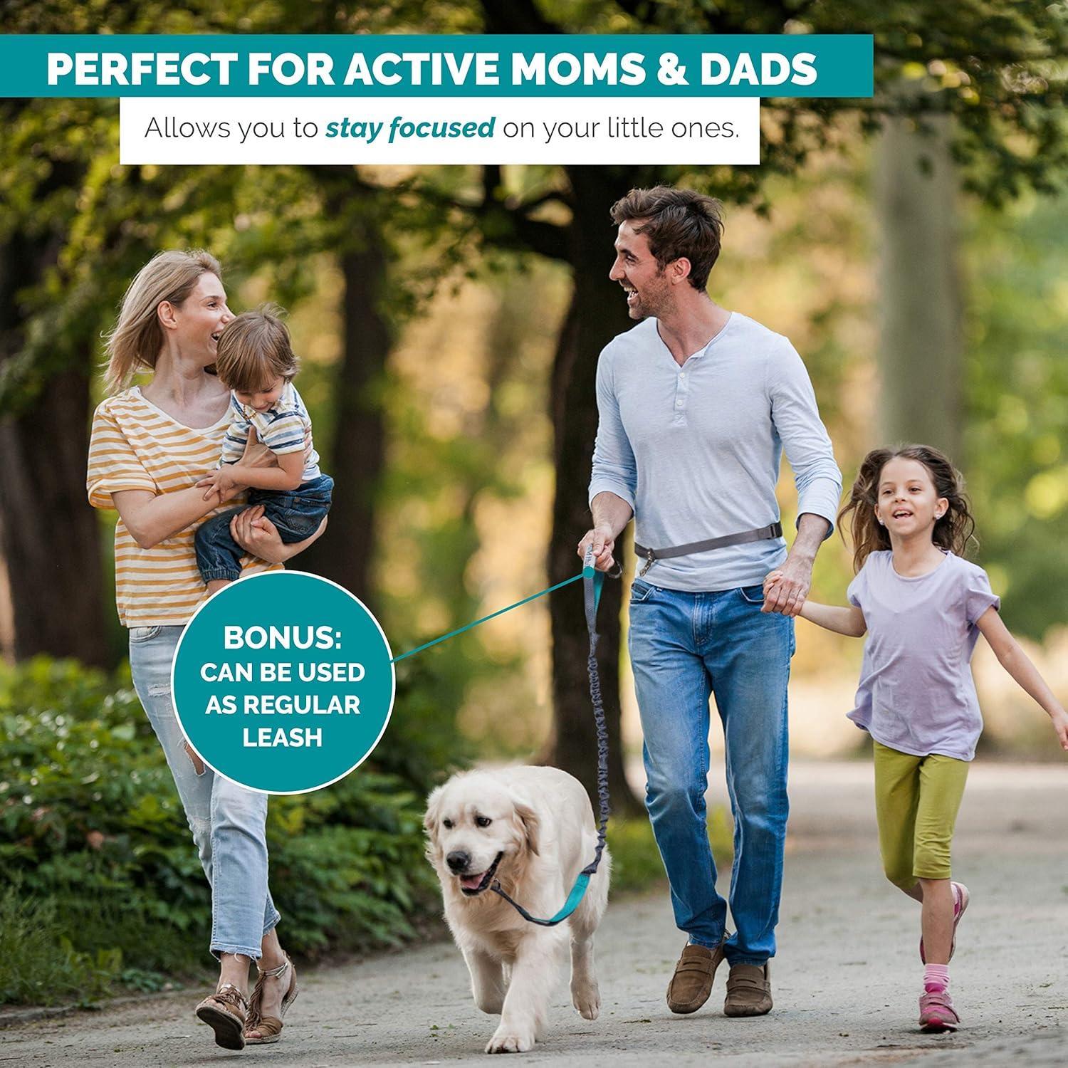 Correa Manos Libres Tuff Mutt Bungee para Perros Grandes y Medianos