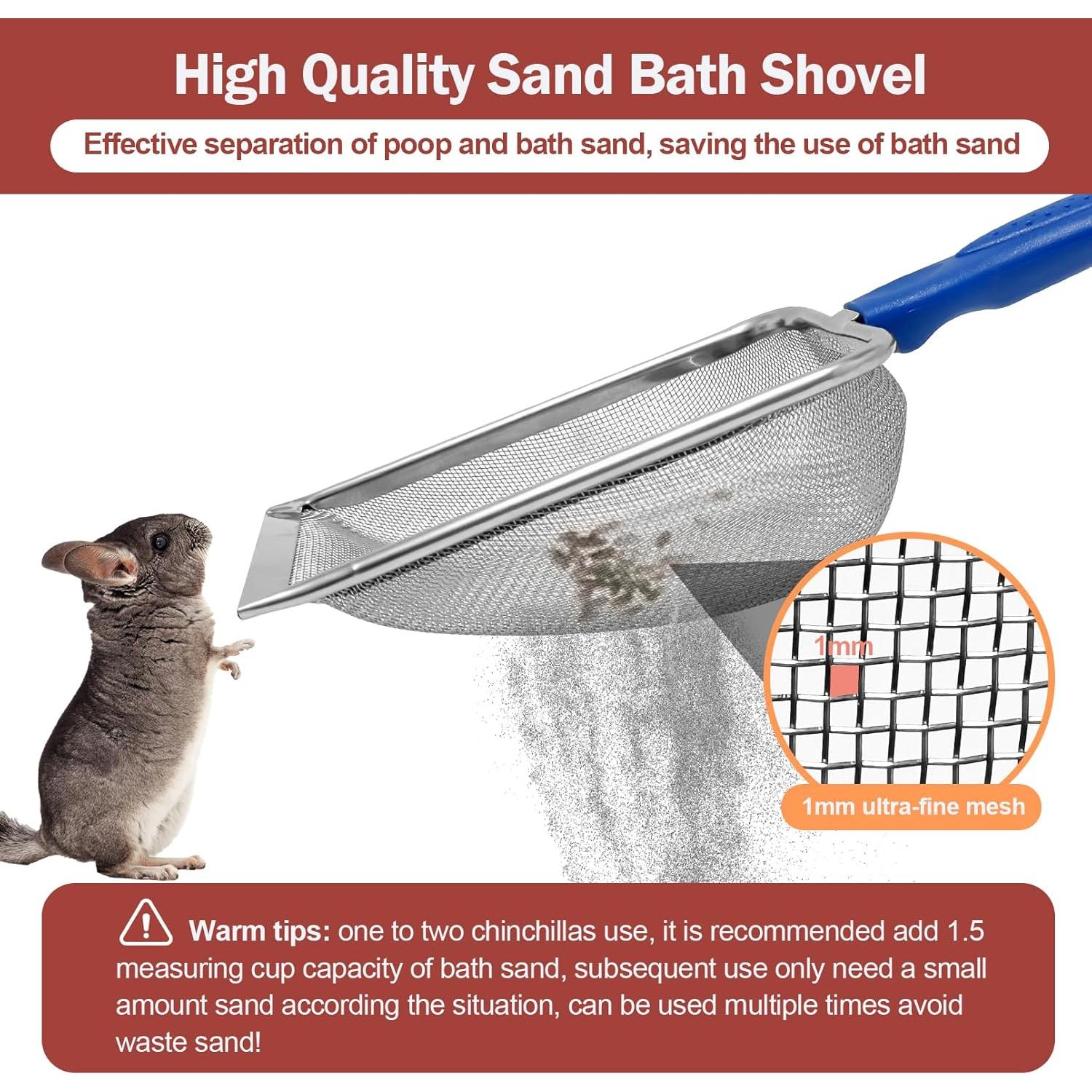 Kit de Baño de Arena para Chinchillas Arfubye Verde 35.4x23.1cm