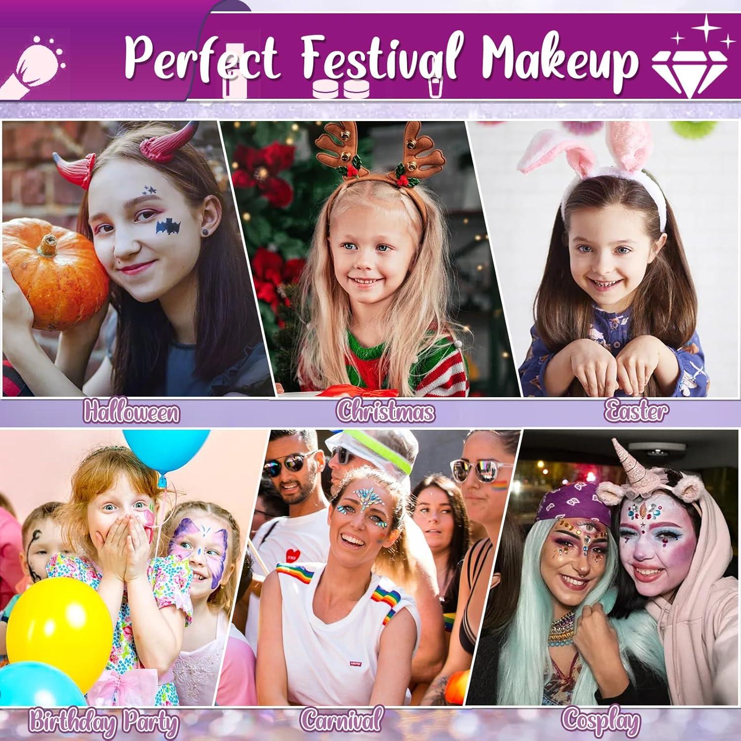 Kit de Tatuajes Brillantes TEUVO para Niños - 25 Colores y 225 Plantillas