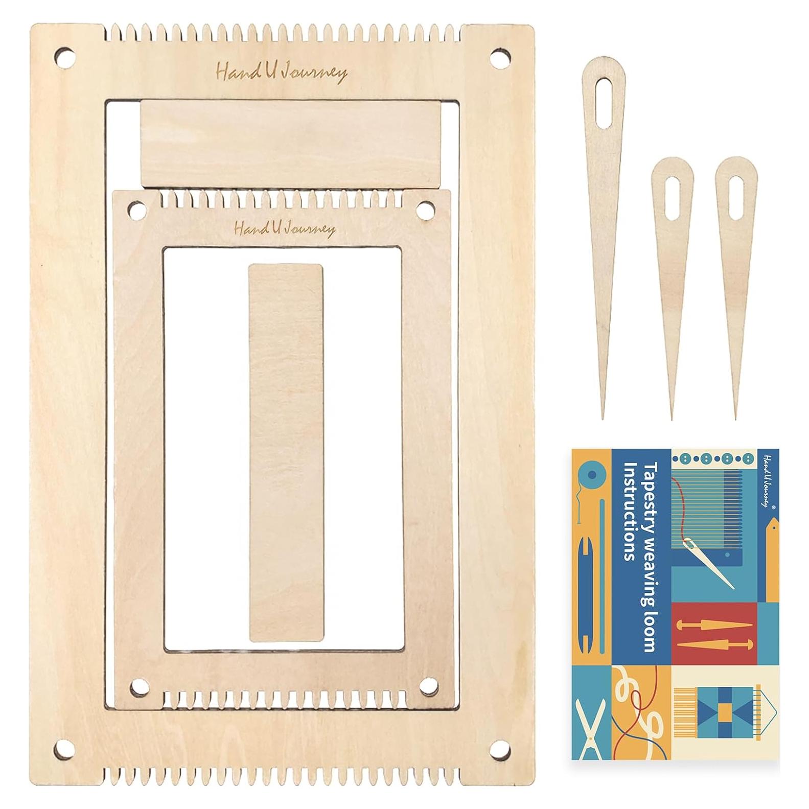 Kit de Telar Rectangular HAND U JOURNEY 20.1x30cm y 13.5x19.8cm