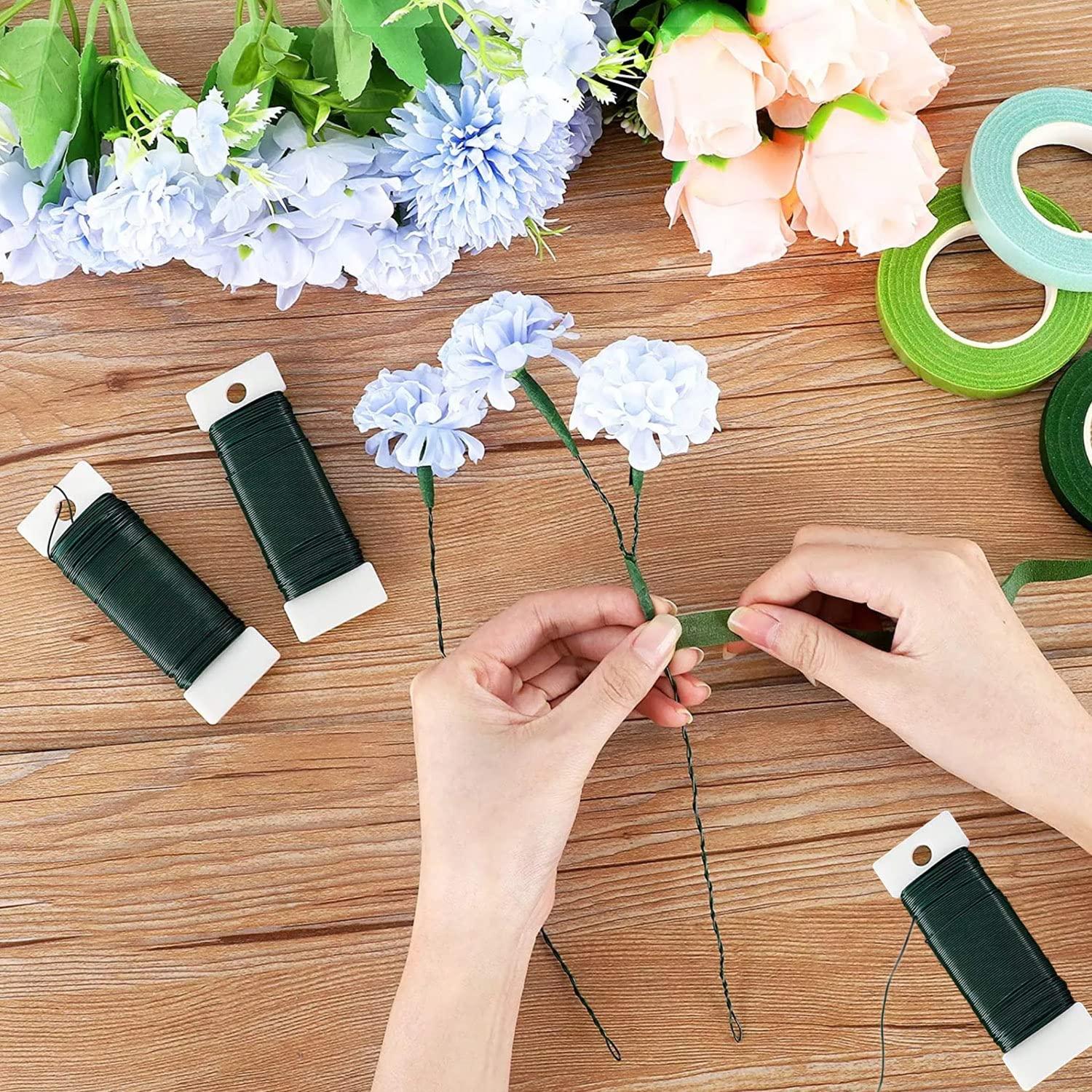 Alambre Floral Verde 22 Calibre 3 Rollos 107 Metros Zeanla