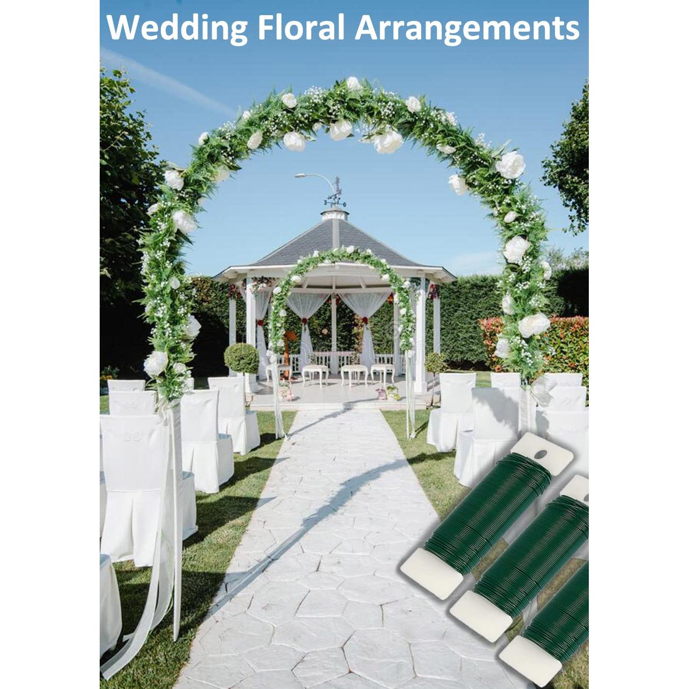 Alambre Floral Verde 22 Calibre 3 Rollos 107 Metros Zeanla