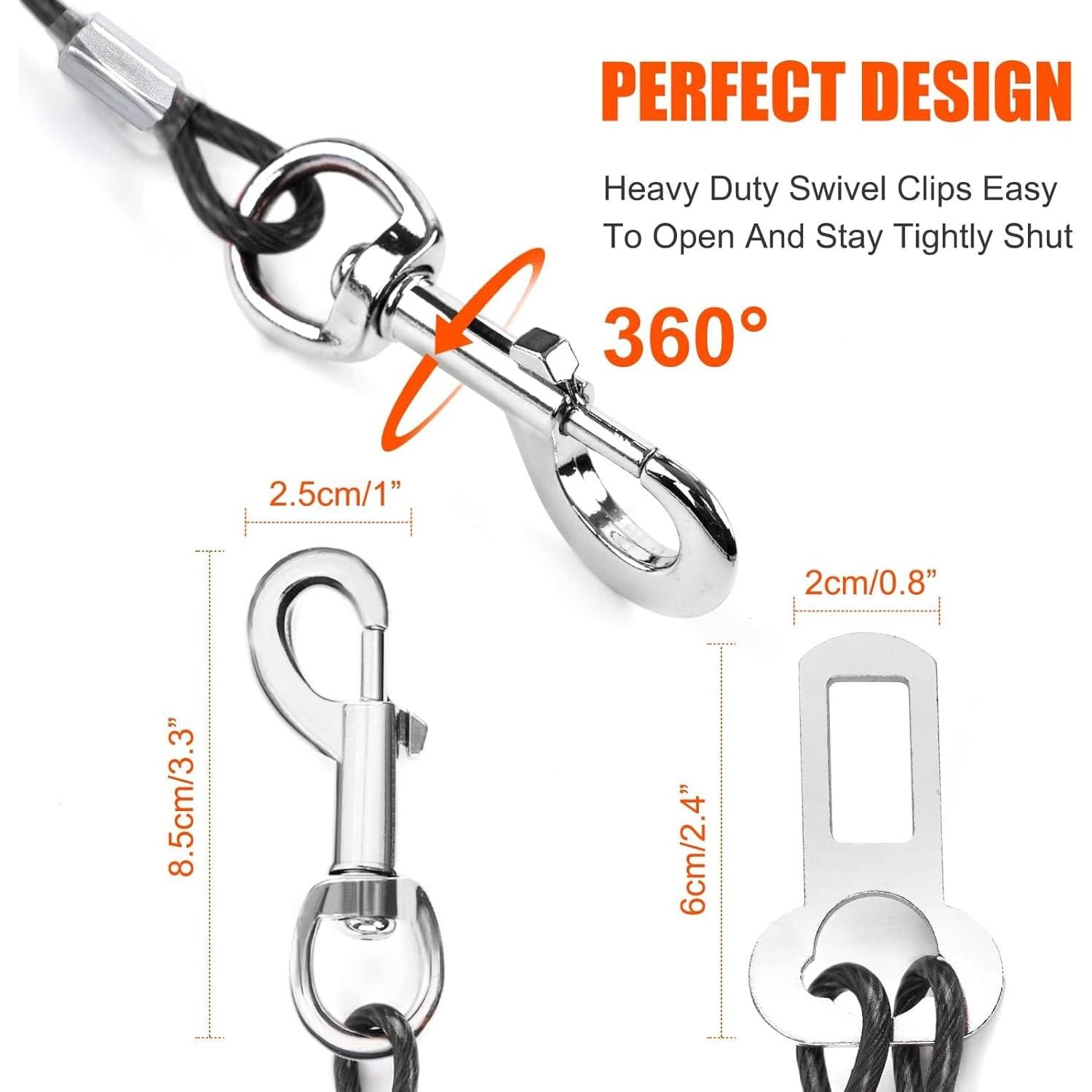 Cinturón de Seguridad Doble para Perros Mi Metty 40 CM