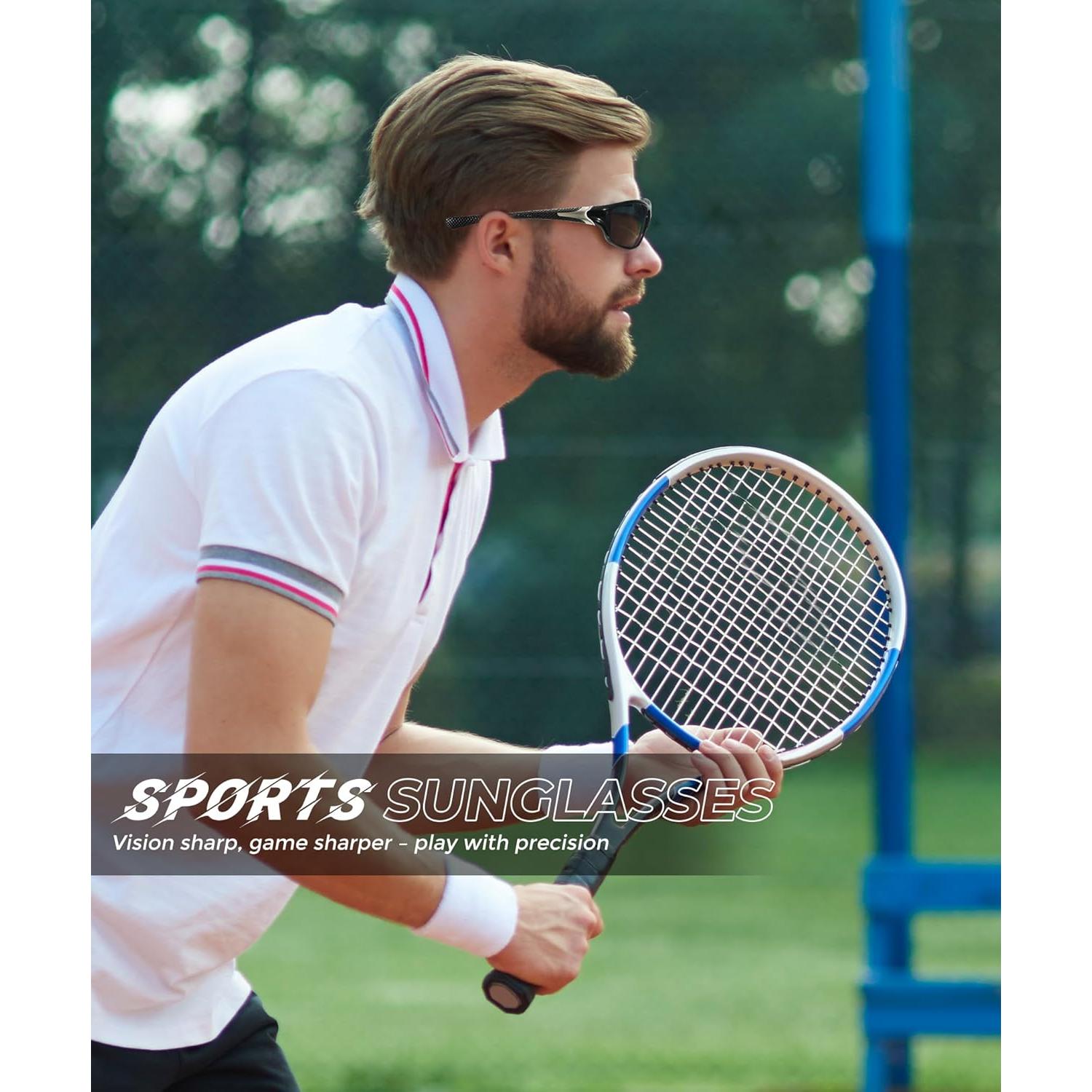 Gafas de sol polarizadas QALLY UV400 para hombres - Gris