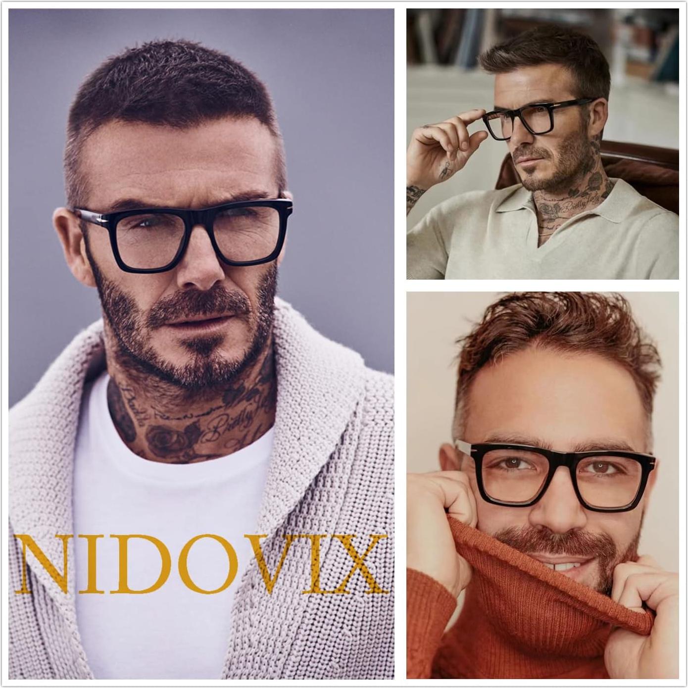 Gafas de Bloqueo de Luz Azul NIDOVIX Cuadradas Unisex - Negro
