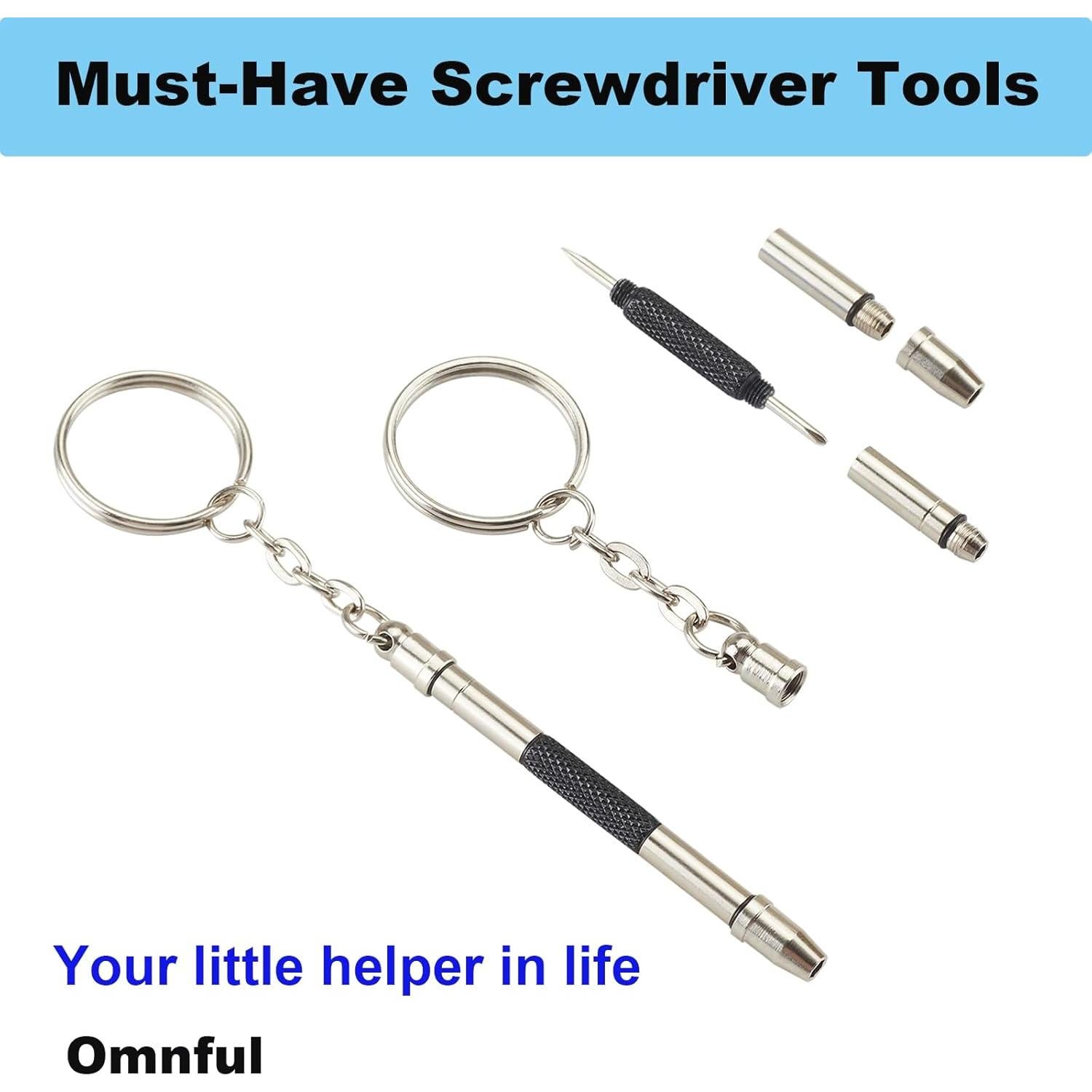 Kit de Reparación de Gafas Omnful 5 en 1 con Destornilladores
