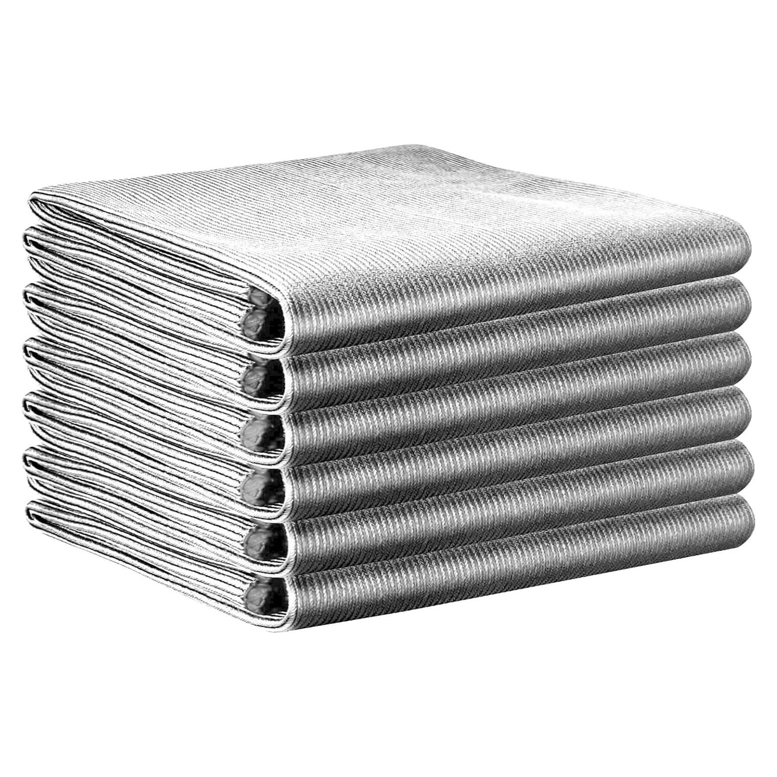 Paquete de 6 paños de limpieza de vidrio Puomue 40x40 cm