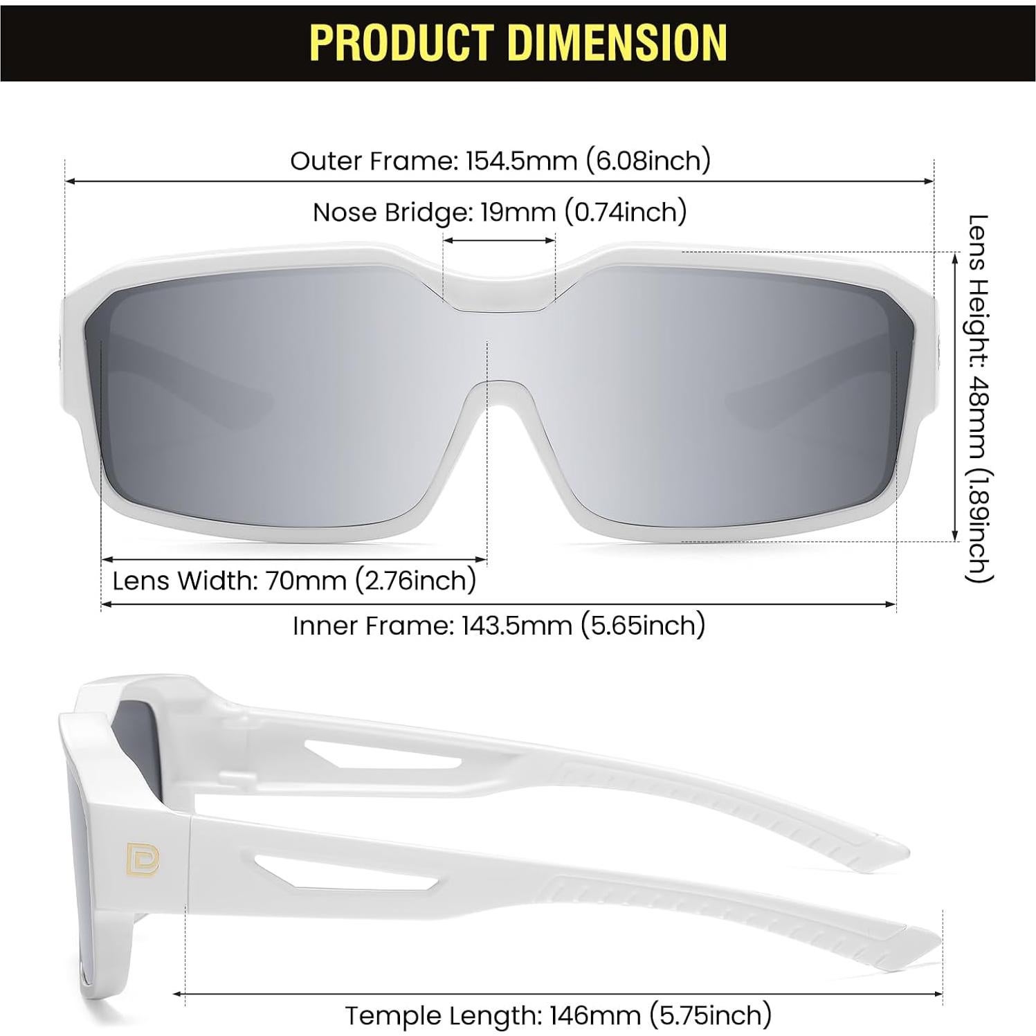 Gafas de sol polarizadas DUCO para hombres y mujeres - Ajuste deportivo