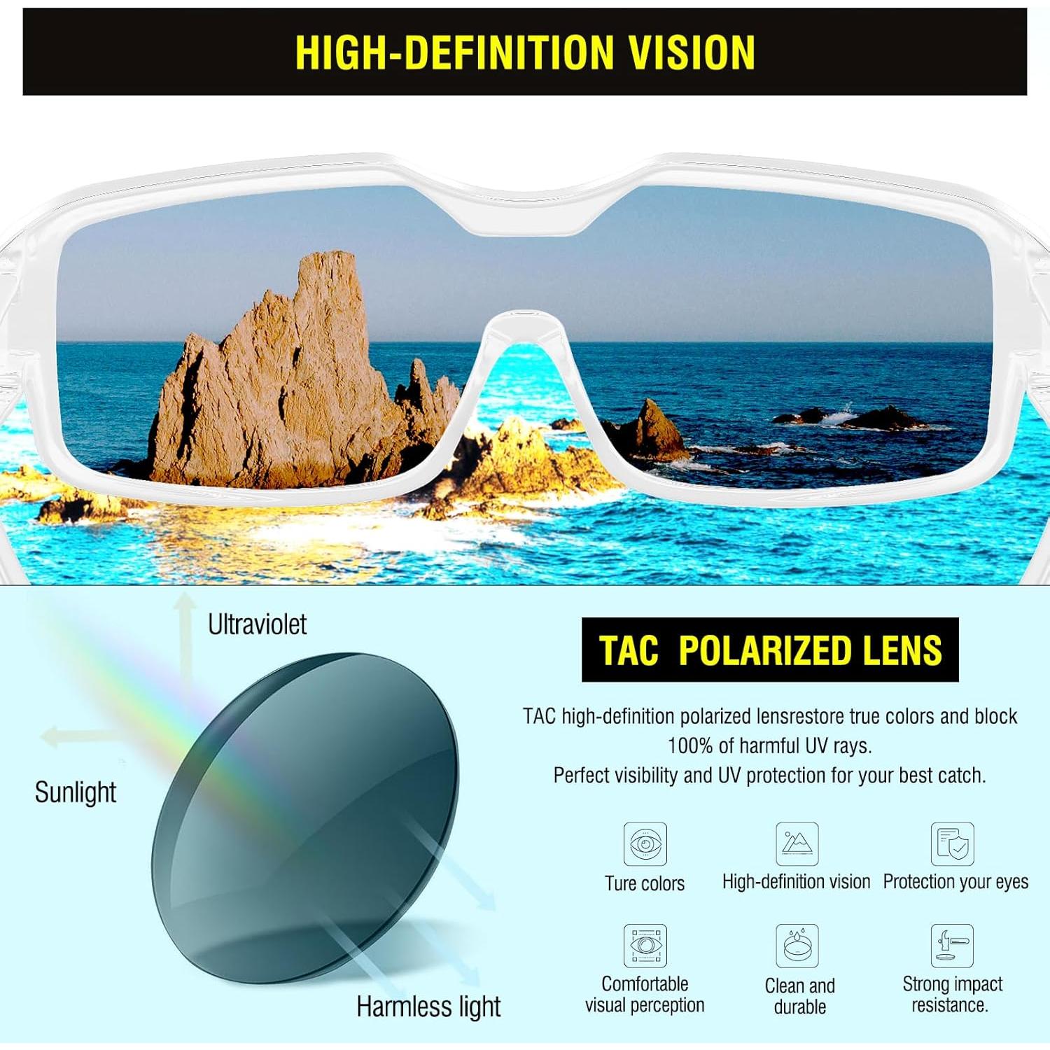 Gafas de sol polarizadas DUCO para hombres y mujeres - Ajuste deportivo