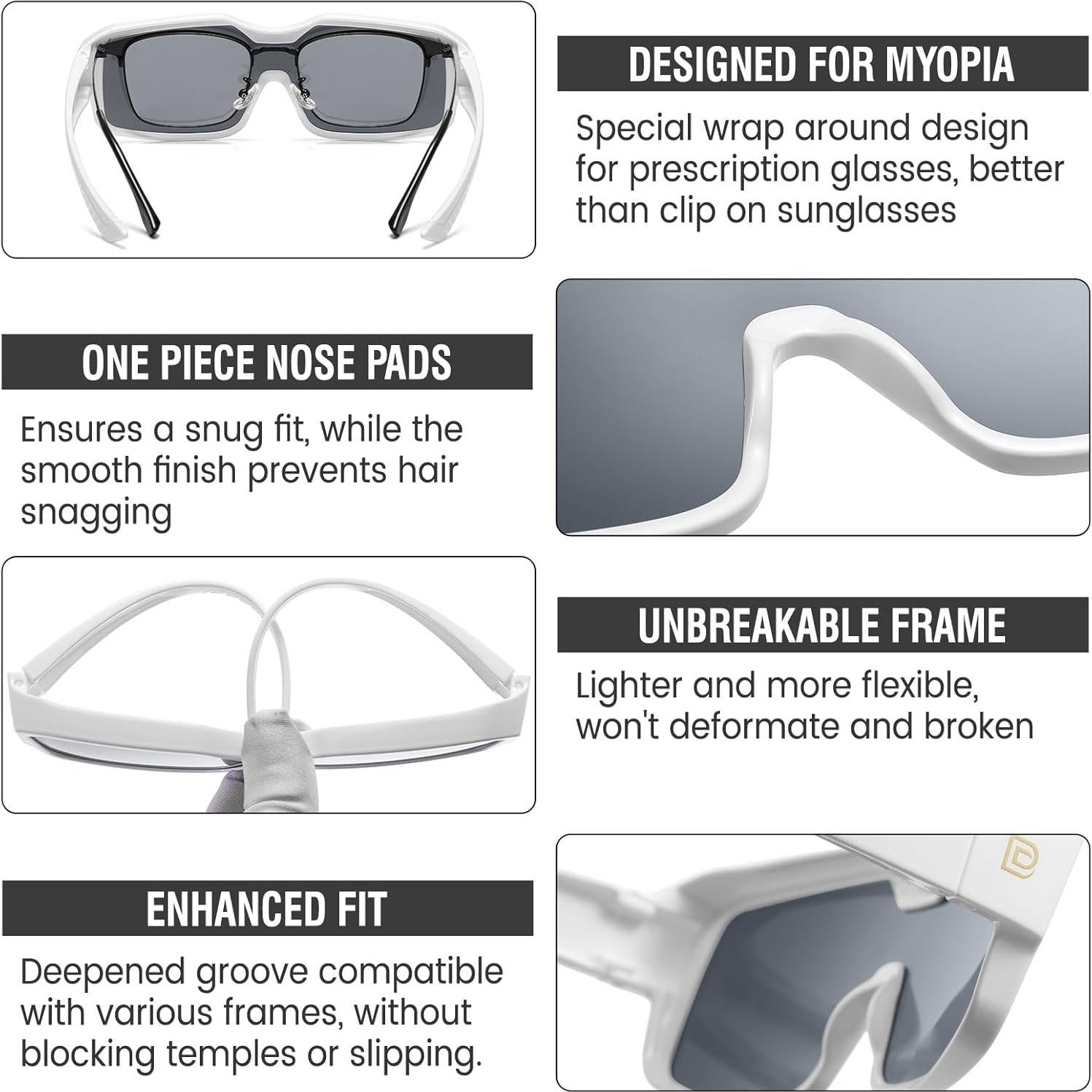 Gafas de sol polarizadas DUCO para hombres y mujeres - Ajuste deportivo