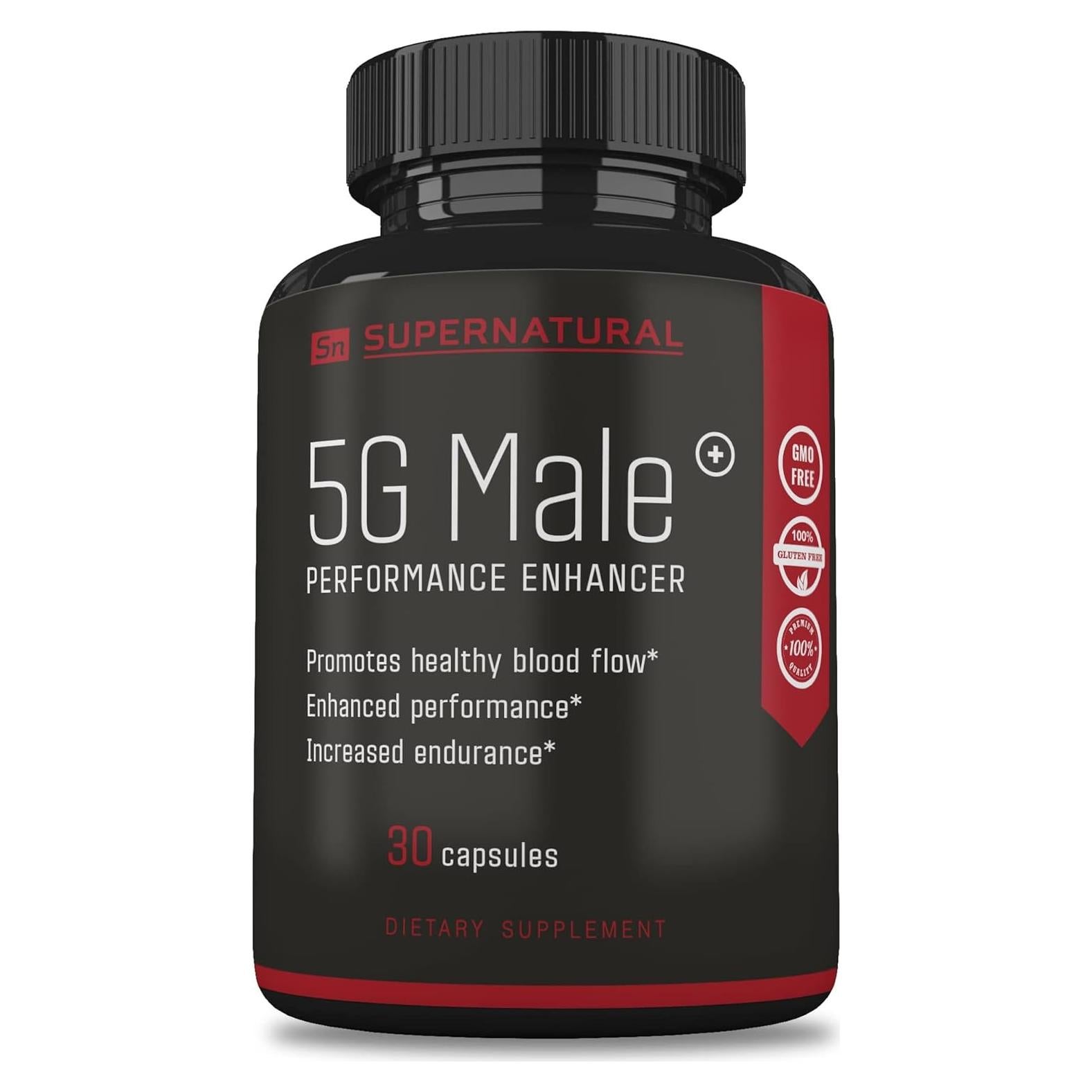 Suplemento Natural 5G Masculino - Aumenta Testosterona y Energía - 30 Cápsulas