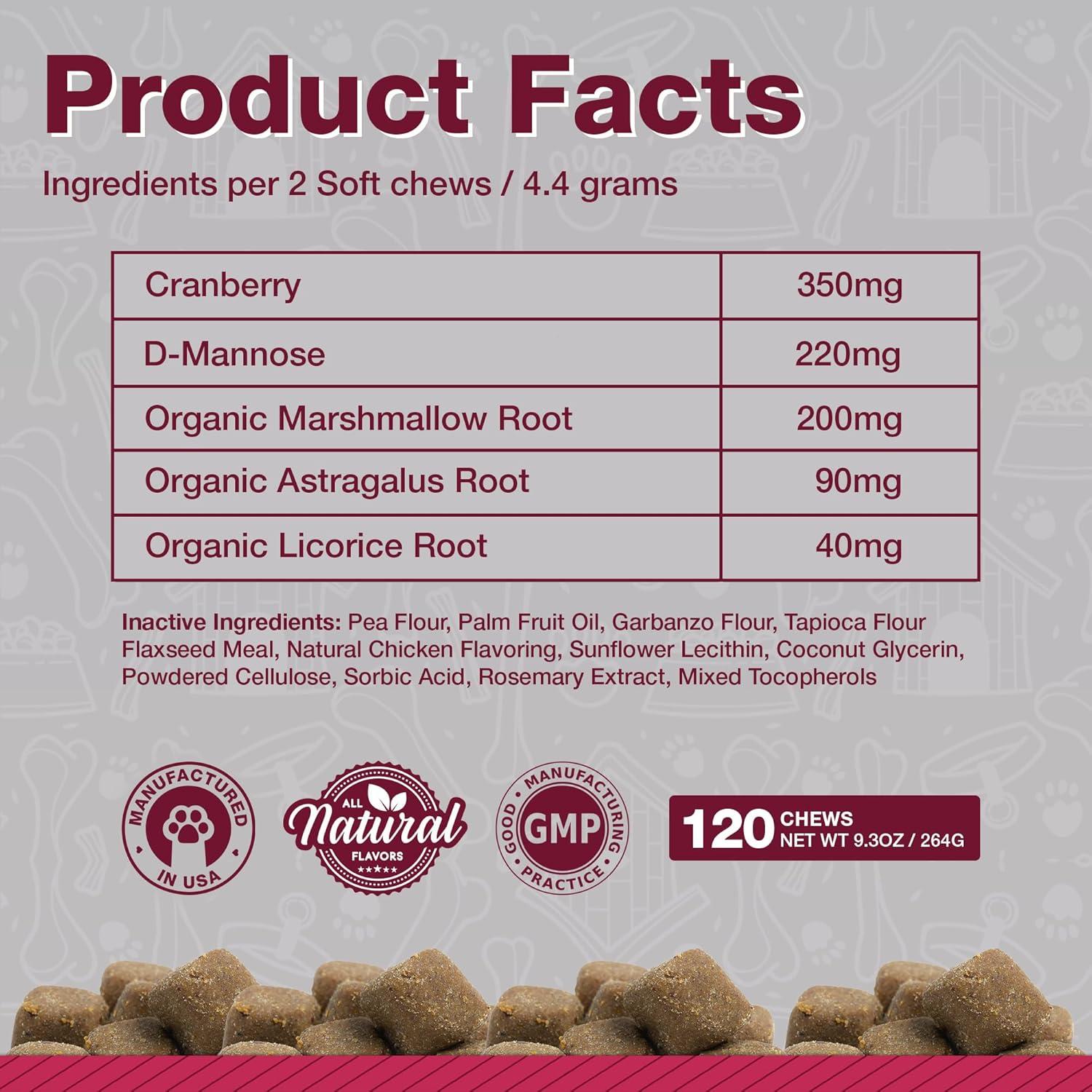 Suplemento Urinario para Perros Pawlife - 120 Masticables de Pollo