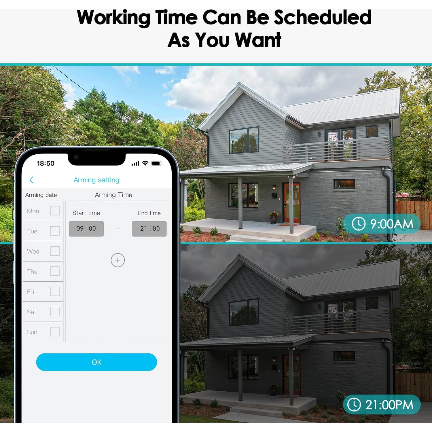 Cámara de Seguridad Solar SEHMUA 2K Inalámbrica Exterior