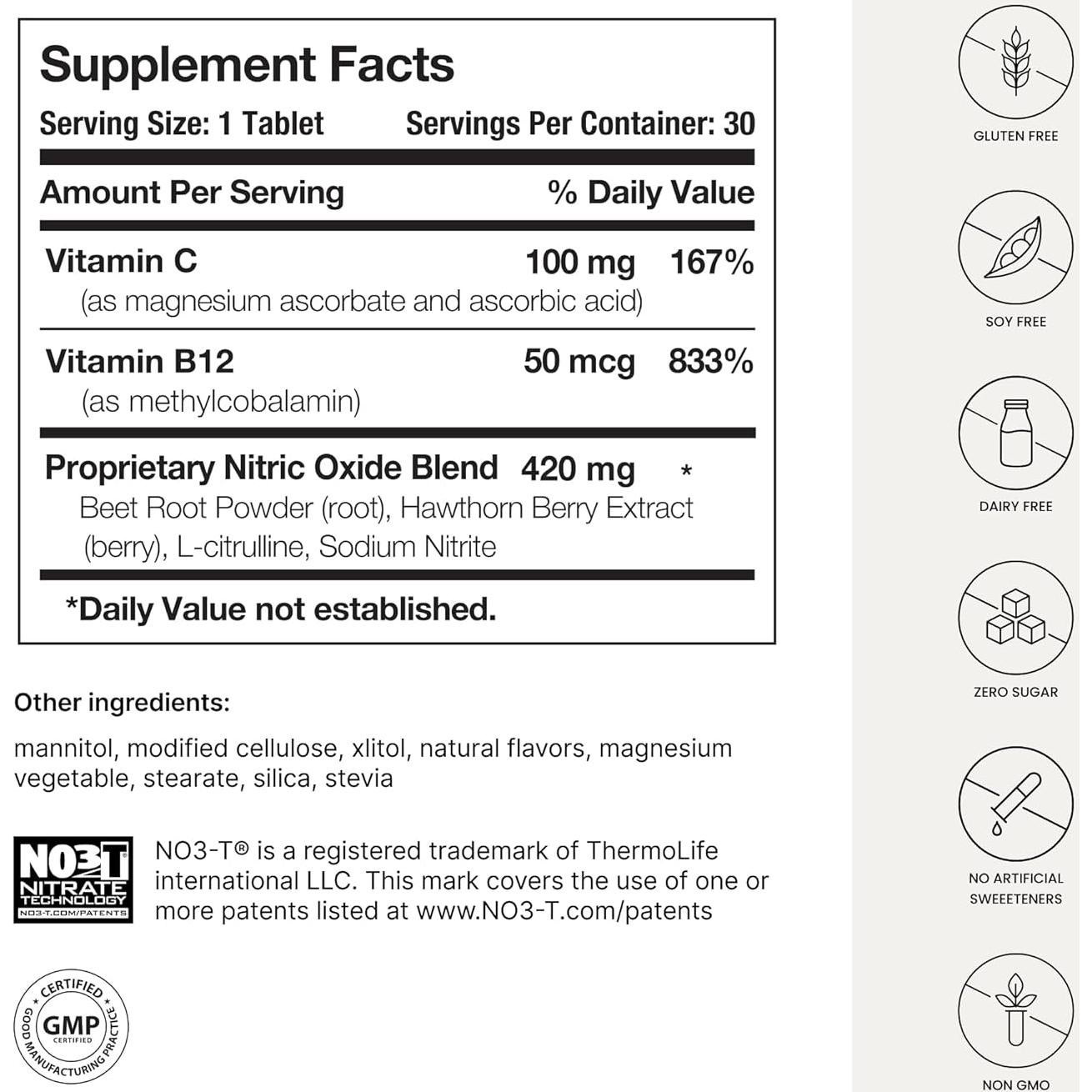 Suplemento Neo40 HumanN - 30 Tabletas para Óxido Nítrico