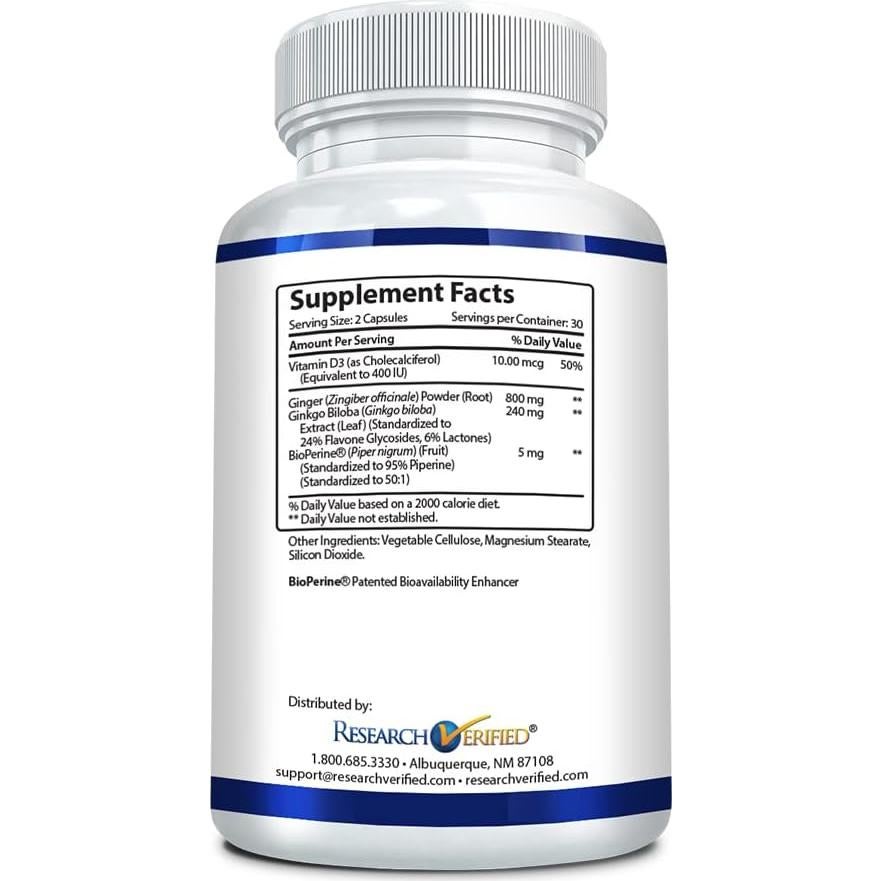 Suplemento para Vértigo Investigación Verificada - 60 Cápsulas