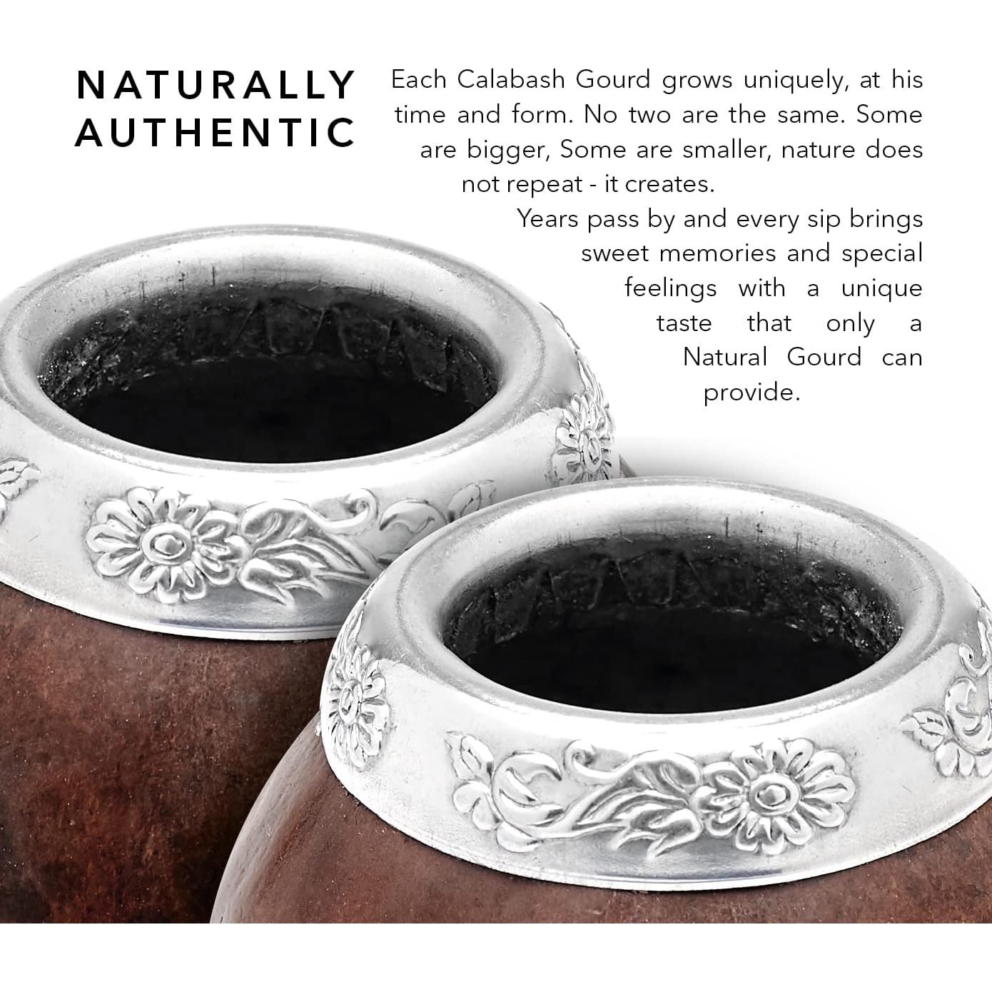 Conjunto de Gourd de Yerba Mate BALIBETOV - 2 Tazas y Bombillas