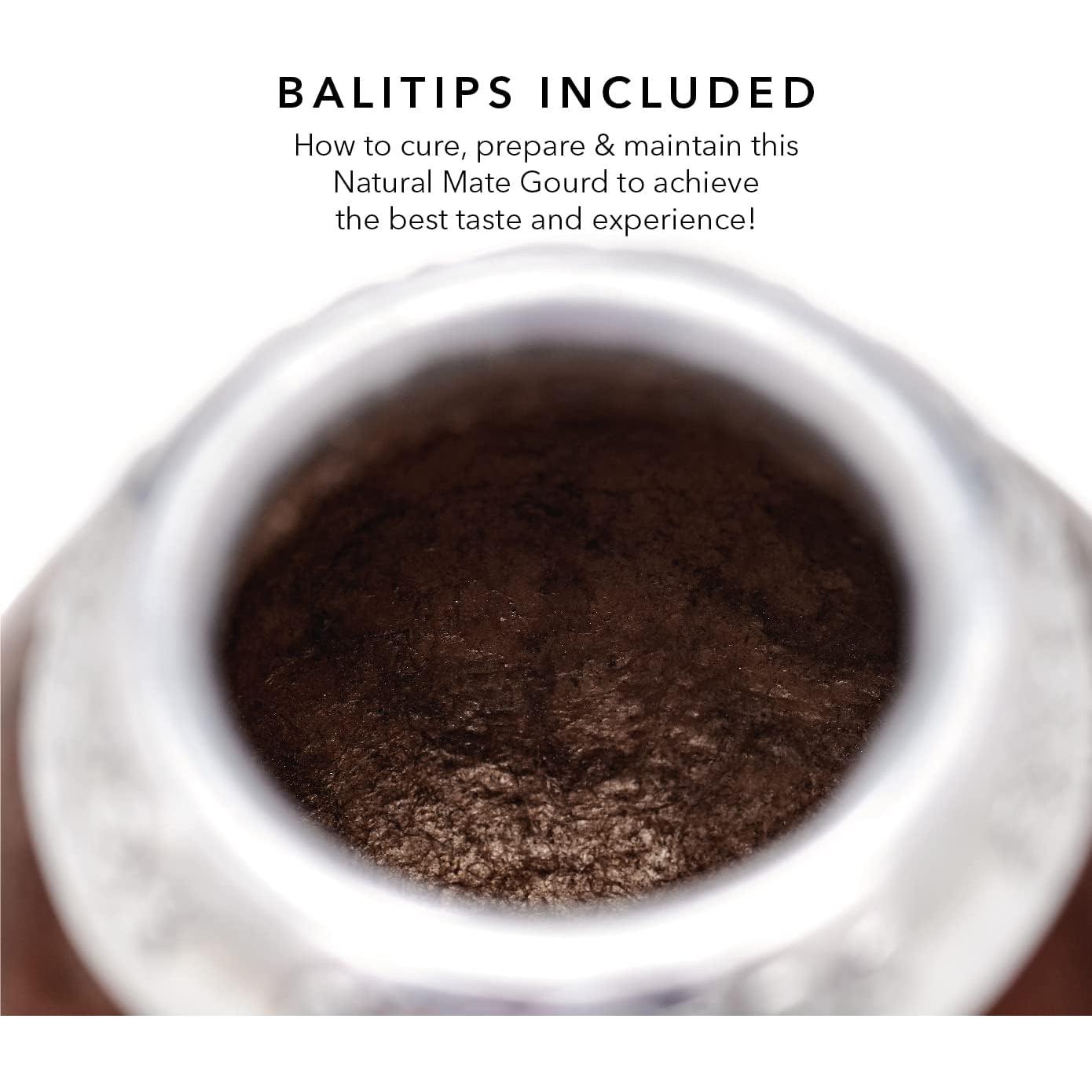 Conjunto de Gourd de Yerba Mate BALIBETOV - 2 Tazas y Bombillas