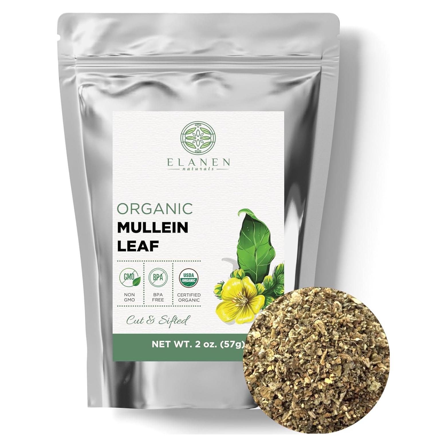 Té de Hoja de Mullein Orgánica Elanen Naturals 57g