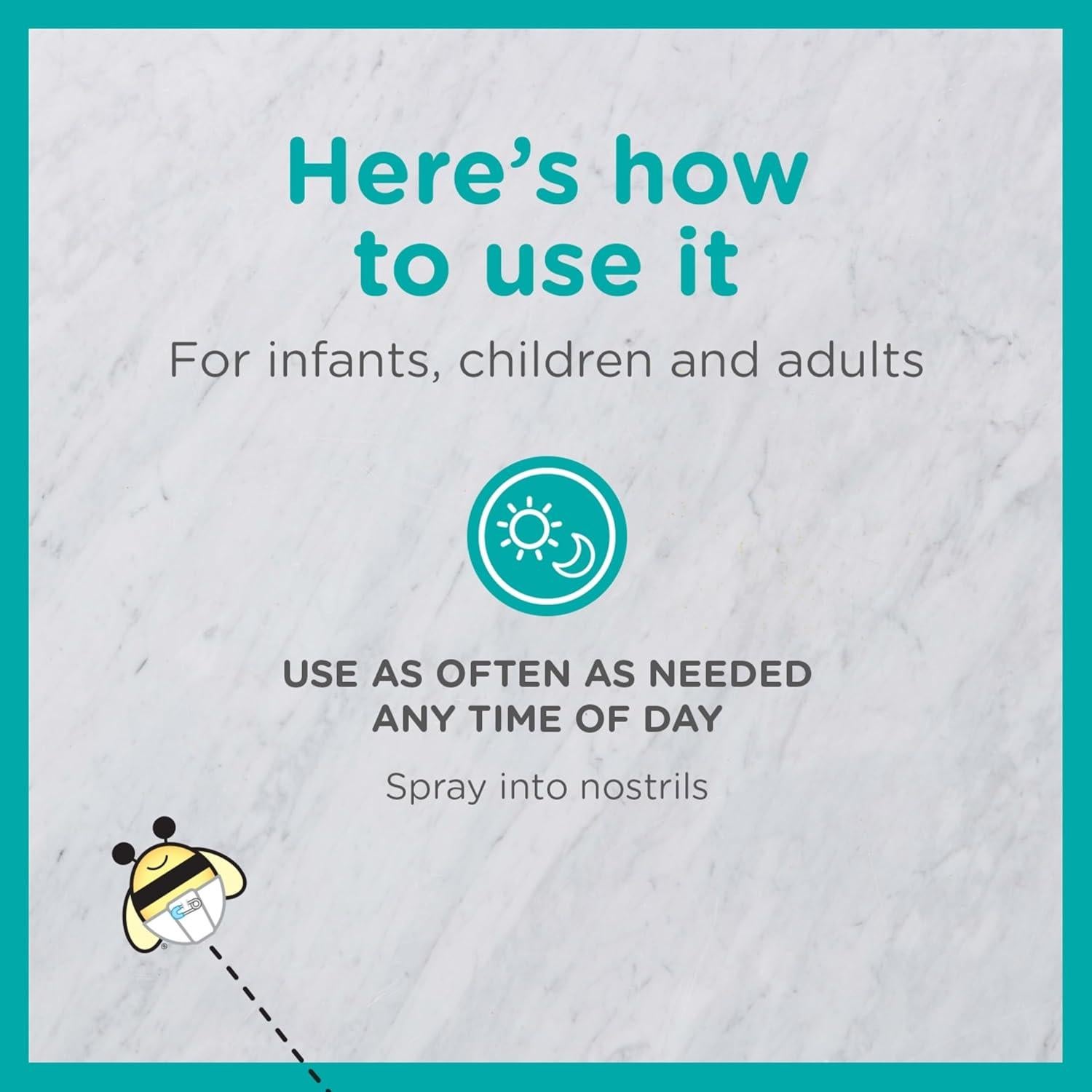 Mist nasal salino Zarbee con aloe 85g para todas las edades